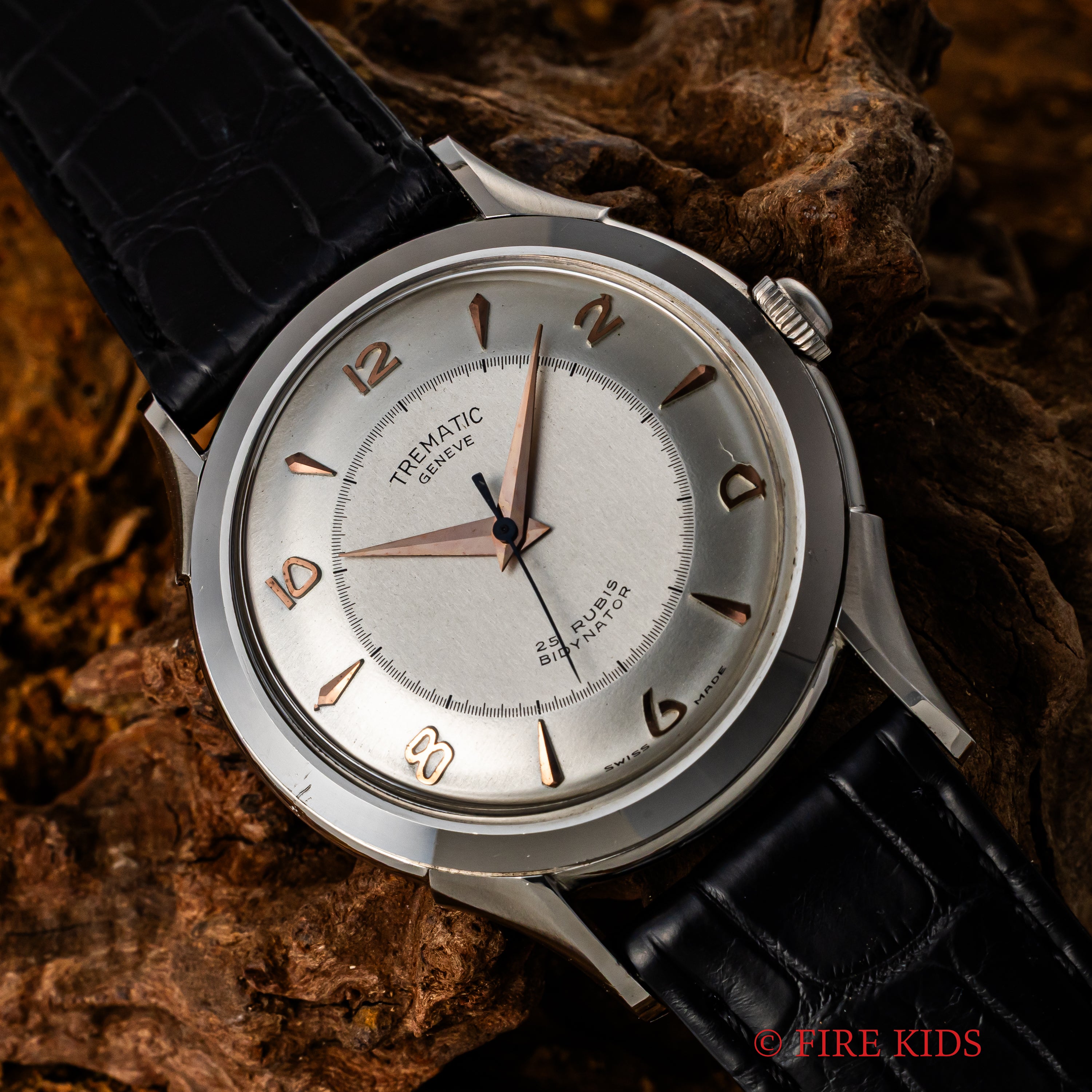 トレマチック ビディネーター 1950年代製 全回転自動巻き 飛びアラビア フェルサ Cal.498