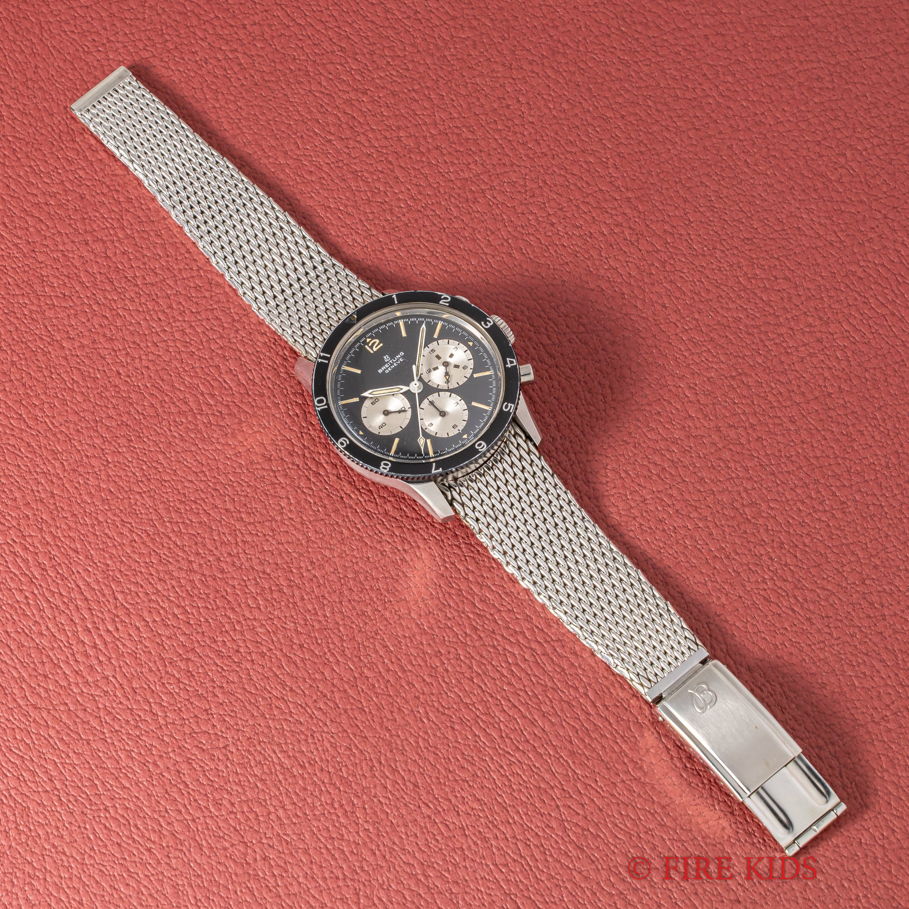 ブライトリング コ・パイロット 1960年代製 Ref.7650 クロノグラフ Venus178 純正メッシュブレス