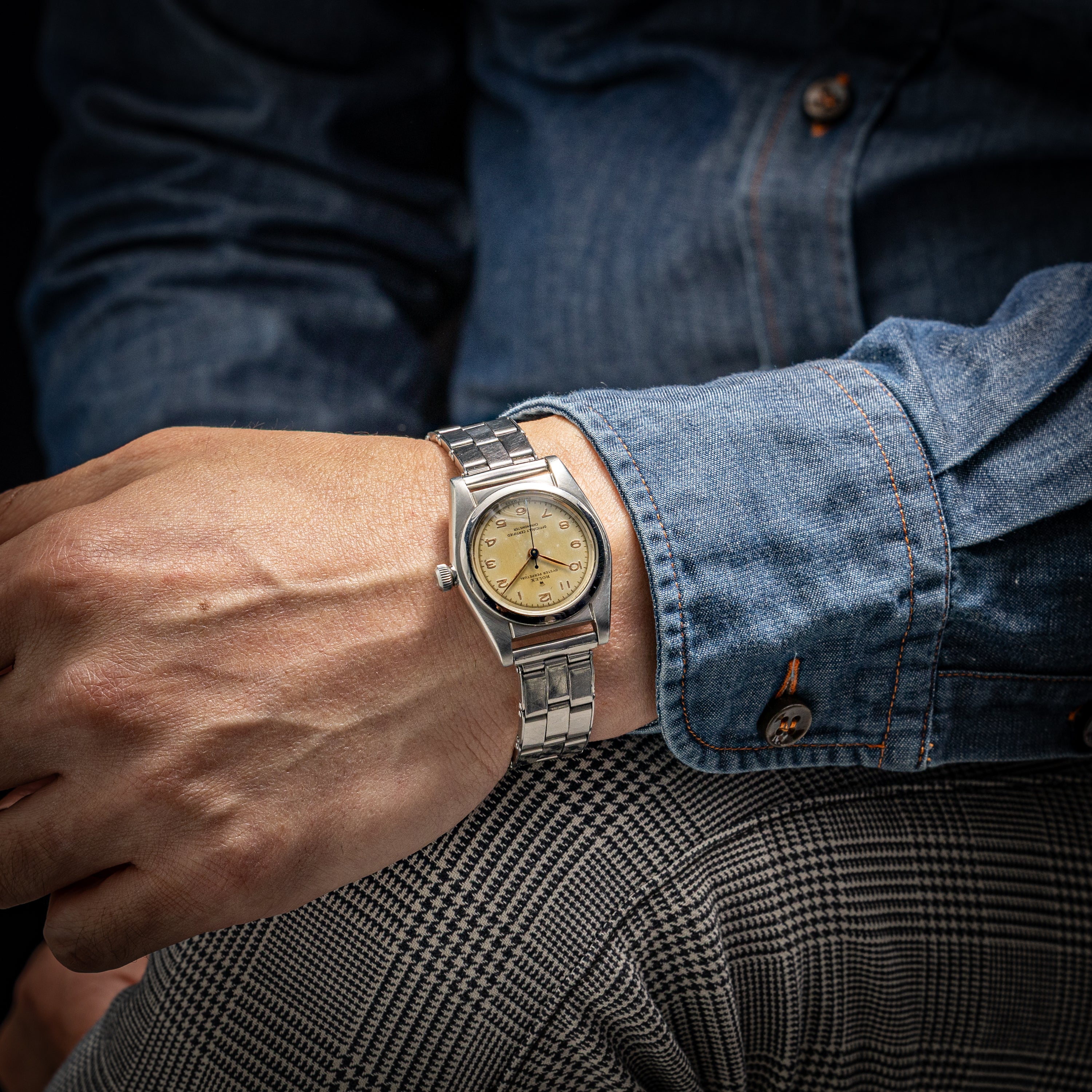 ロレックス バブルバック アラビアダイヤル 1946年製 Ref.2940 CLEWCOブレス