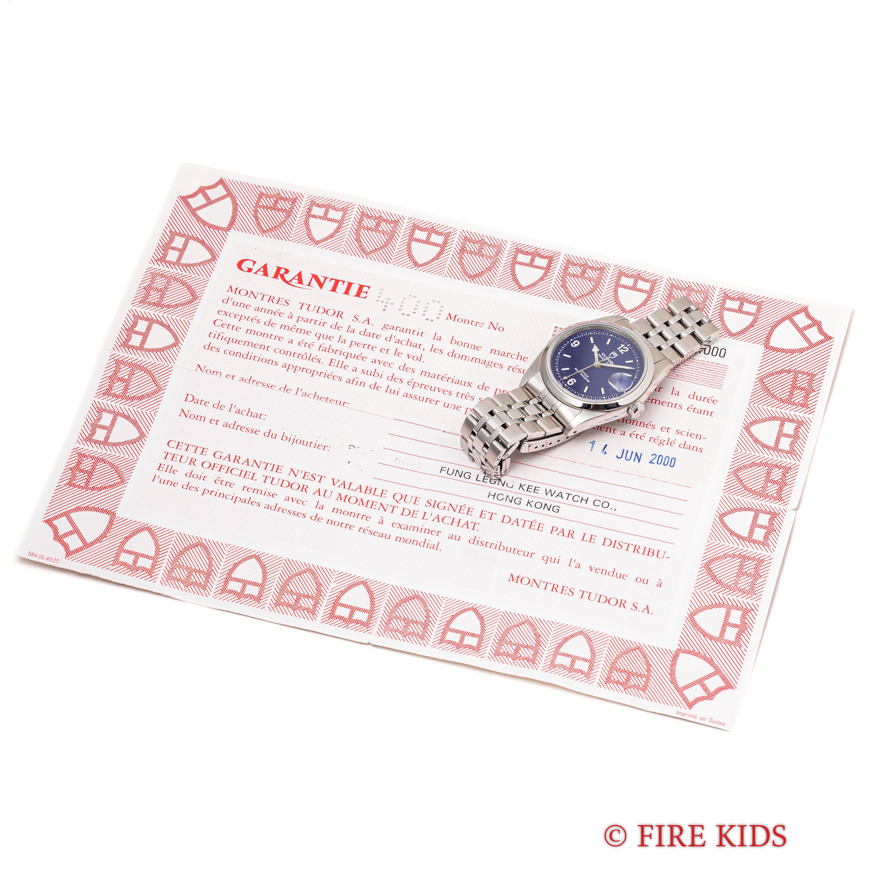 チューダー プリンスデイト 1997年製 ダークブルーダイヤル 純正ステンレスブレス ギャラ付き