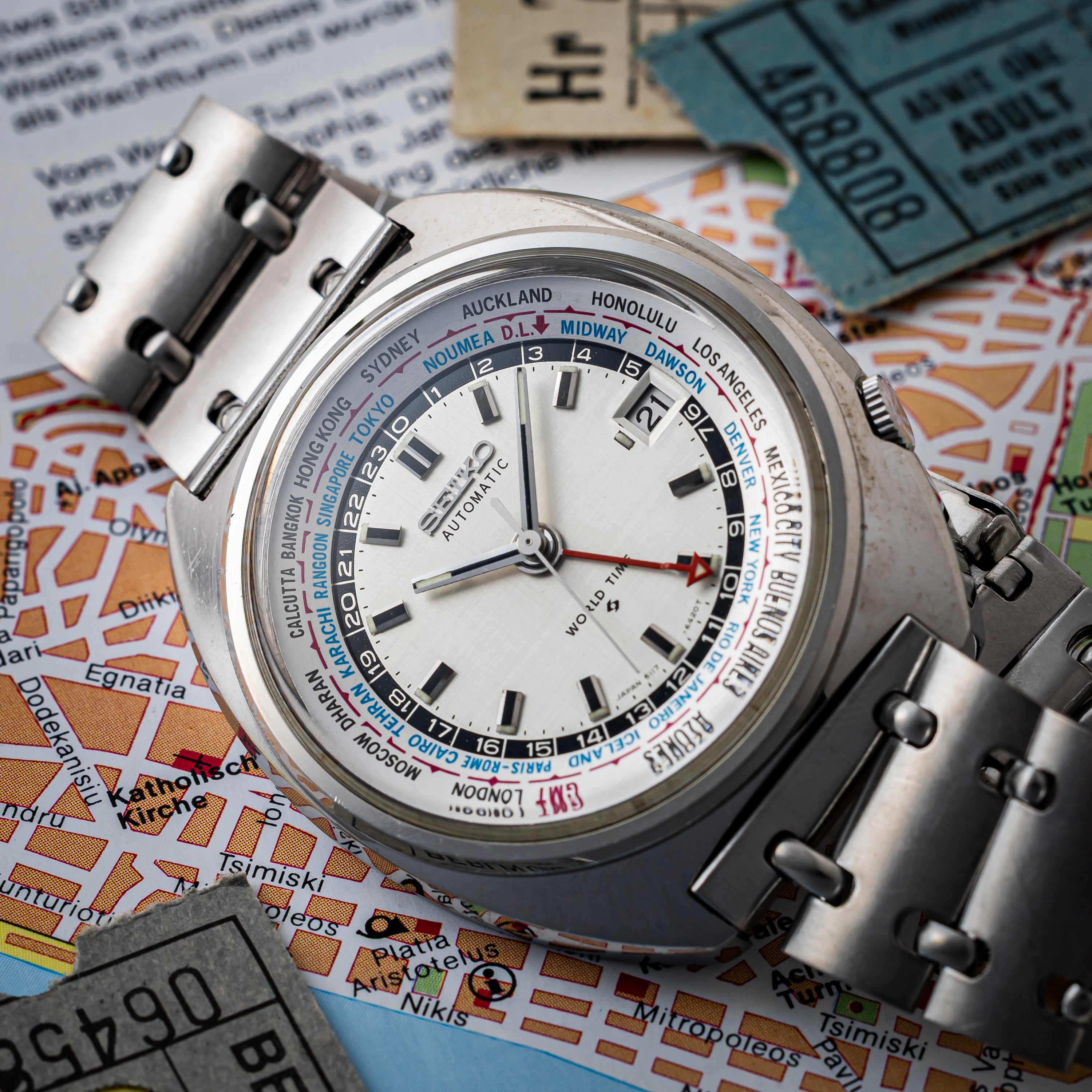 セイコー ワールドタイム 自動巻き 1969年製 3rdモデル Ref.6117-6400