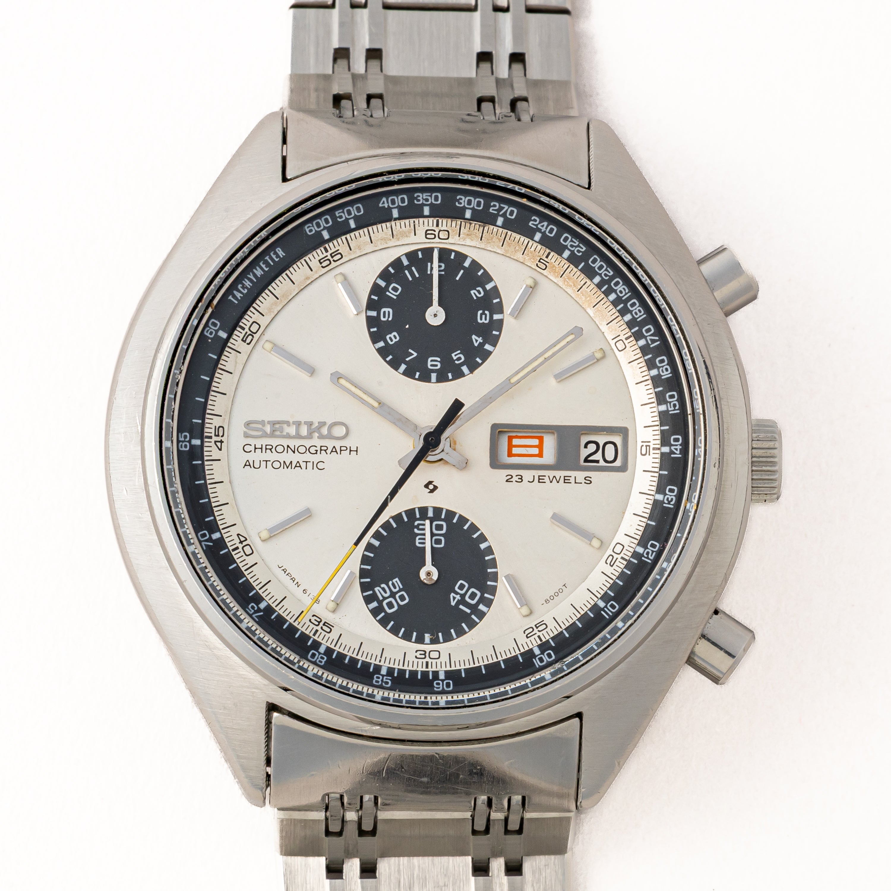 セイコー クロノグラフ 1971年製 Ref.6138-8000 ベビーパンダ 純正ステンレスブレス