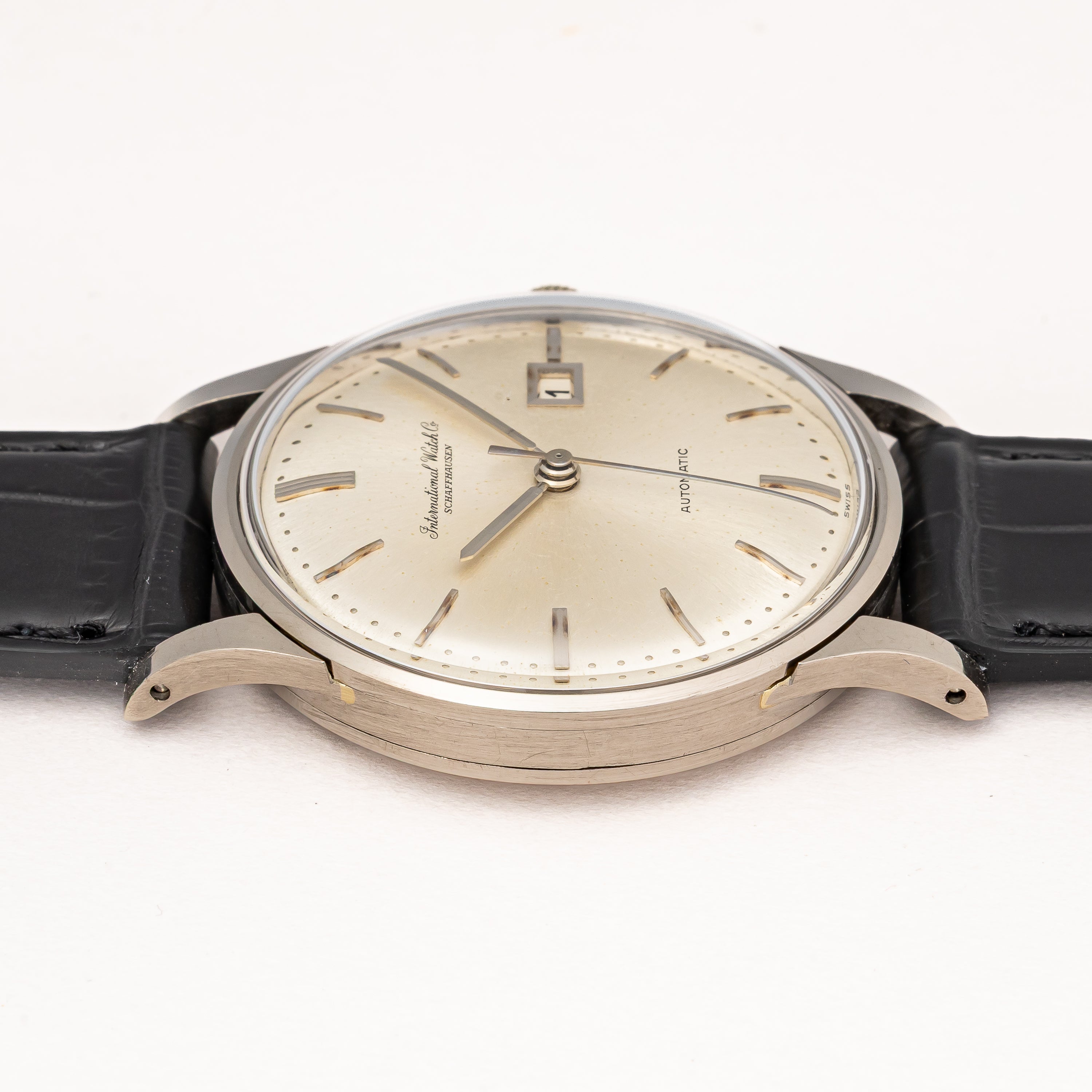 IWC 18金無垢WGラウンドケース 1963年製 Cal.8531 寄り目 ペラトン式自動巻き WG製尾錠付