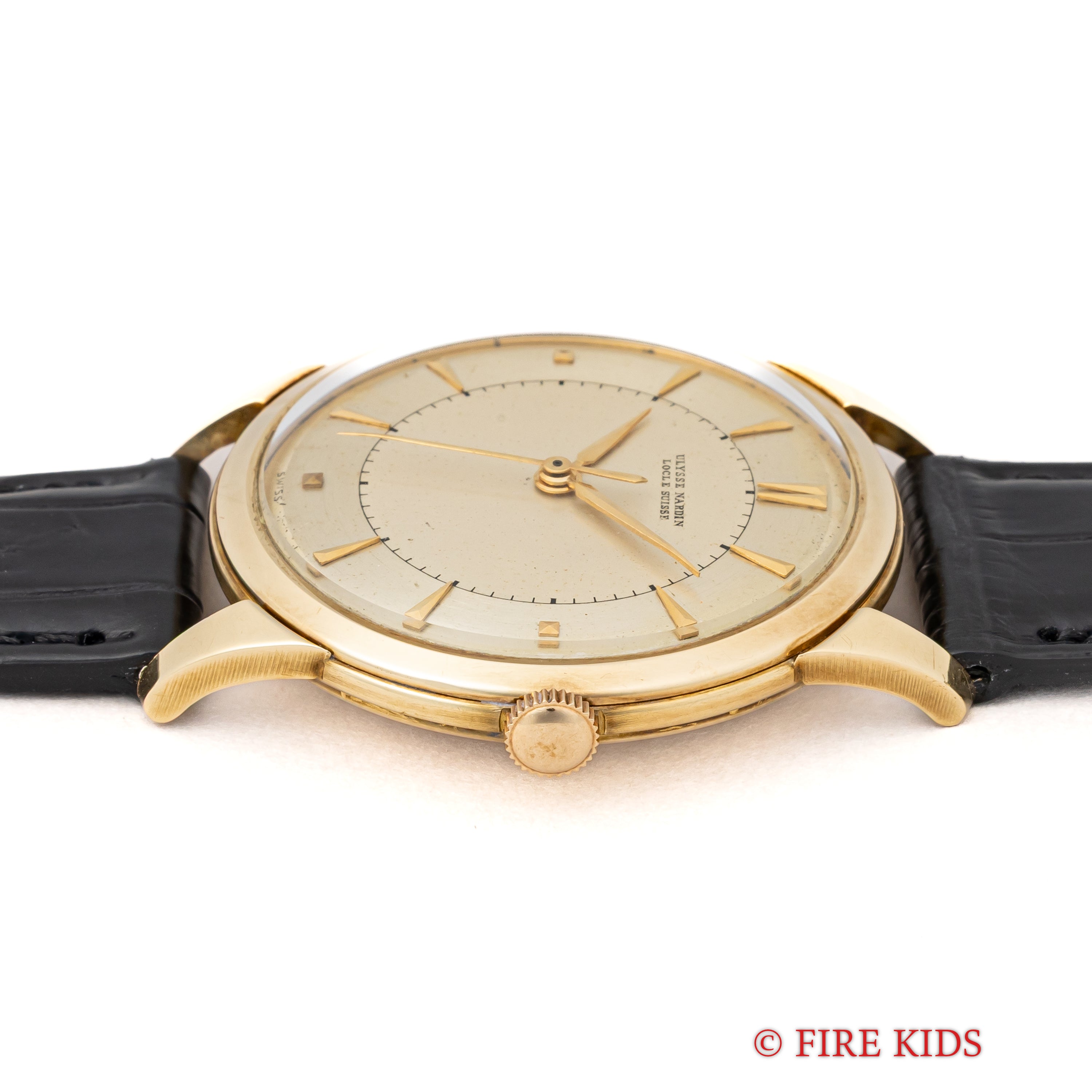 ユリスナルダン 14金無垢イエローゴールドケース 1950年代製 手巻 Cal.531 センターセコンド