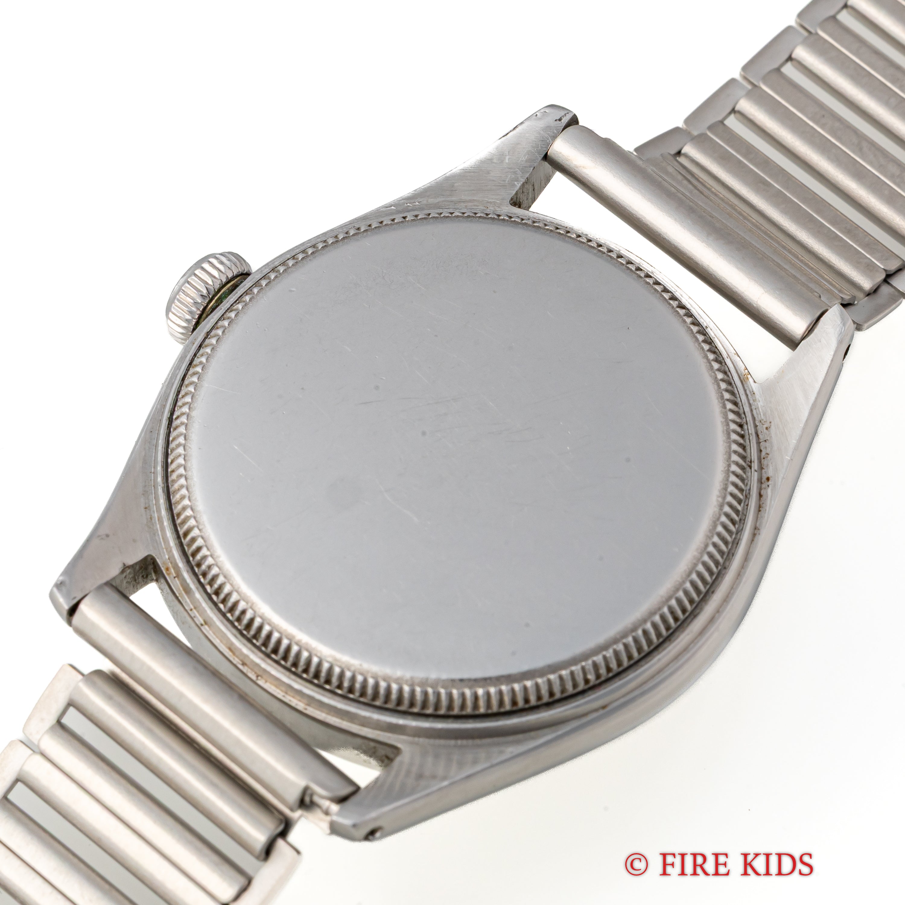 ロレックス オイスター ベイヤーWネーム 1945年製 飛びアラビアダイヤル Ref.4444 手巻 社外バンブーブレス