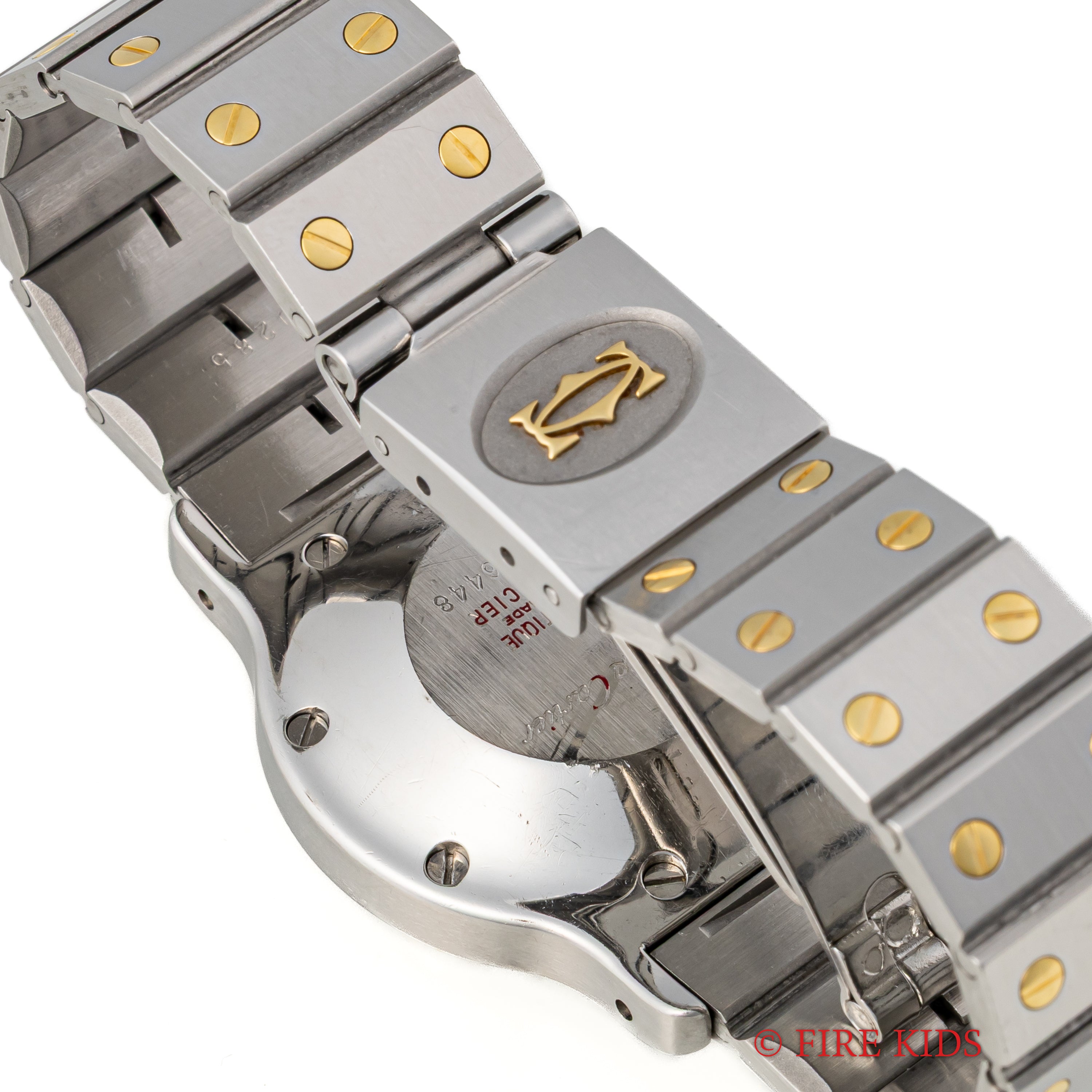 カルティエ サントスオクタゴン LMサイズ 1980年代製 自動巻 コンビ 純正ブレス