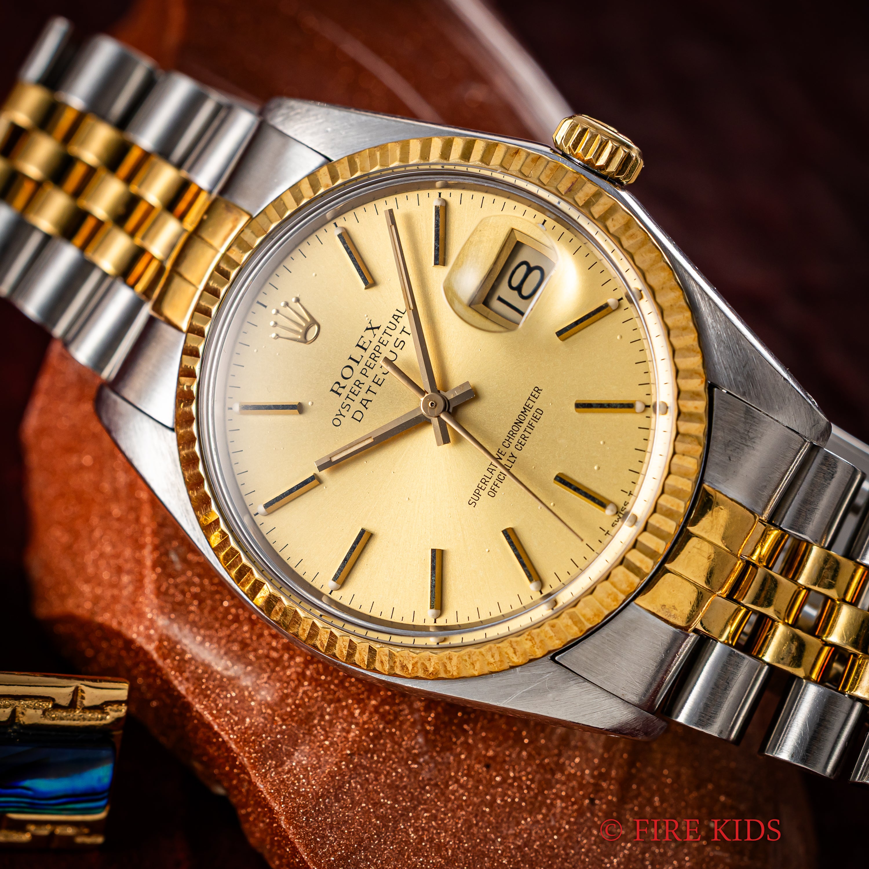 ロレックス 1985年製 デイトジャスト コンビ Ref.16013 自動巻 トリチウム夜光