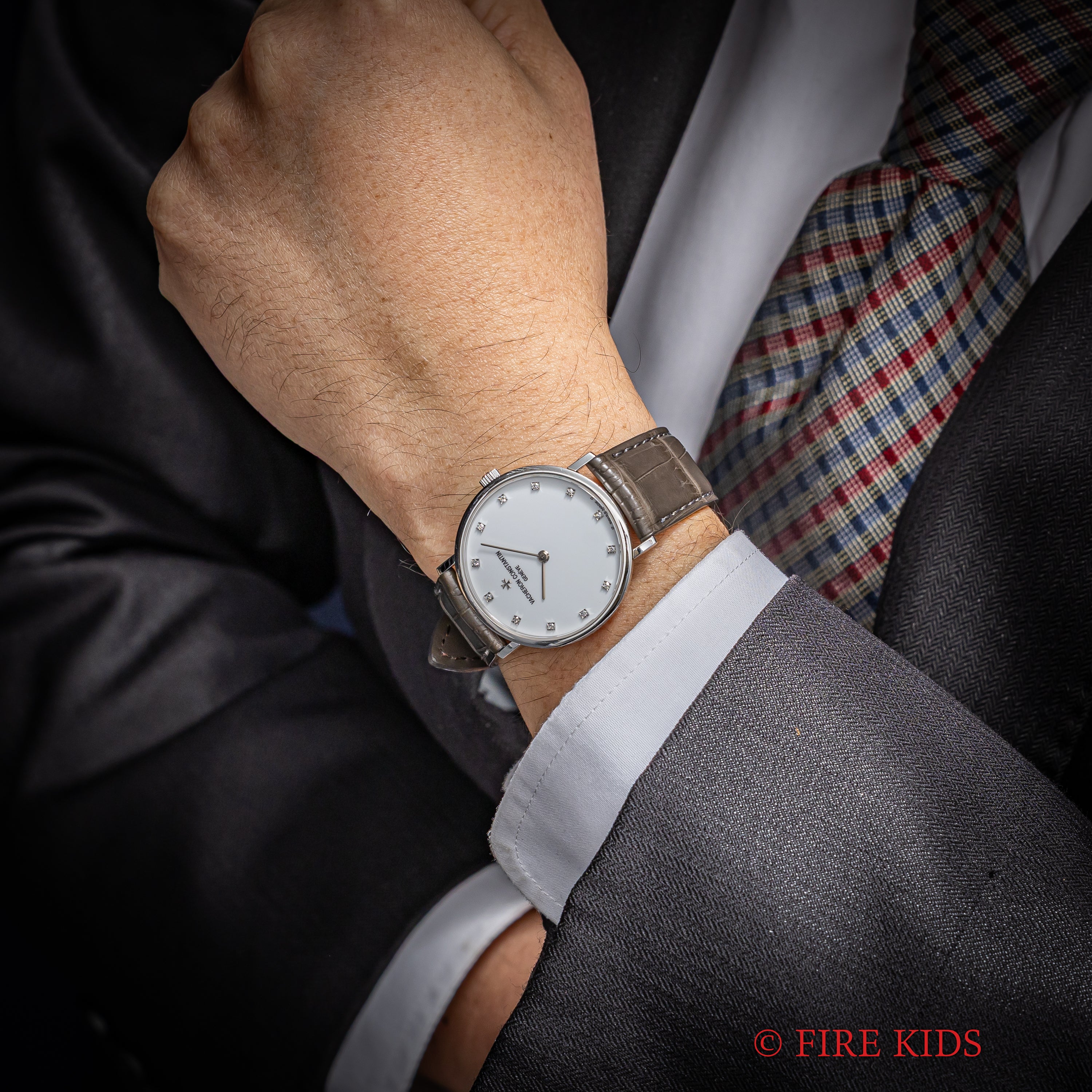 ヴァシュロン・コンスタンタン エッセンシャル 1990年代製 Ref.31039 18金ホワイトゴールド 12Pダイヤ 純正尾錠 ギャラ付