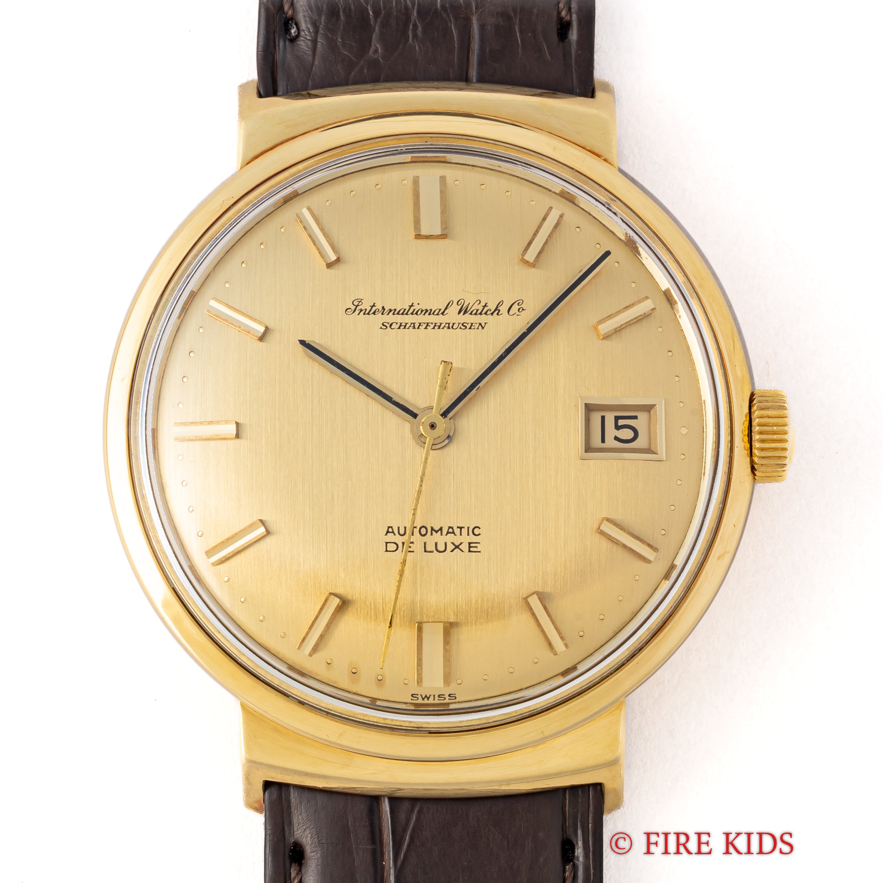 IWC 18金無垢 デラックス 1968年製ペラトン式自動巻きCal.8541 お魚リューズ