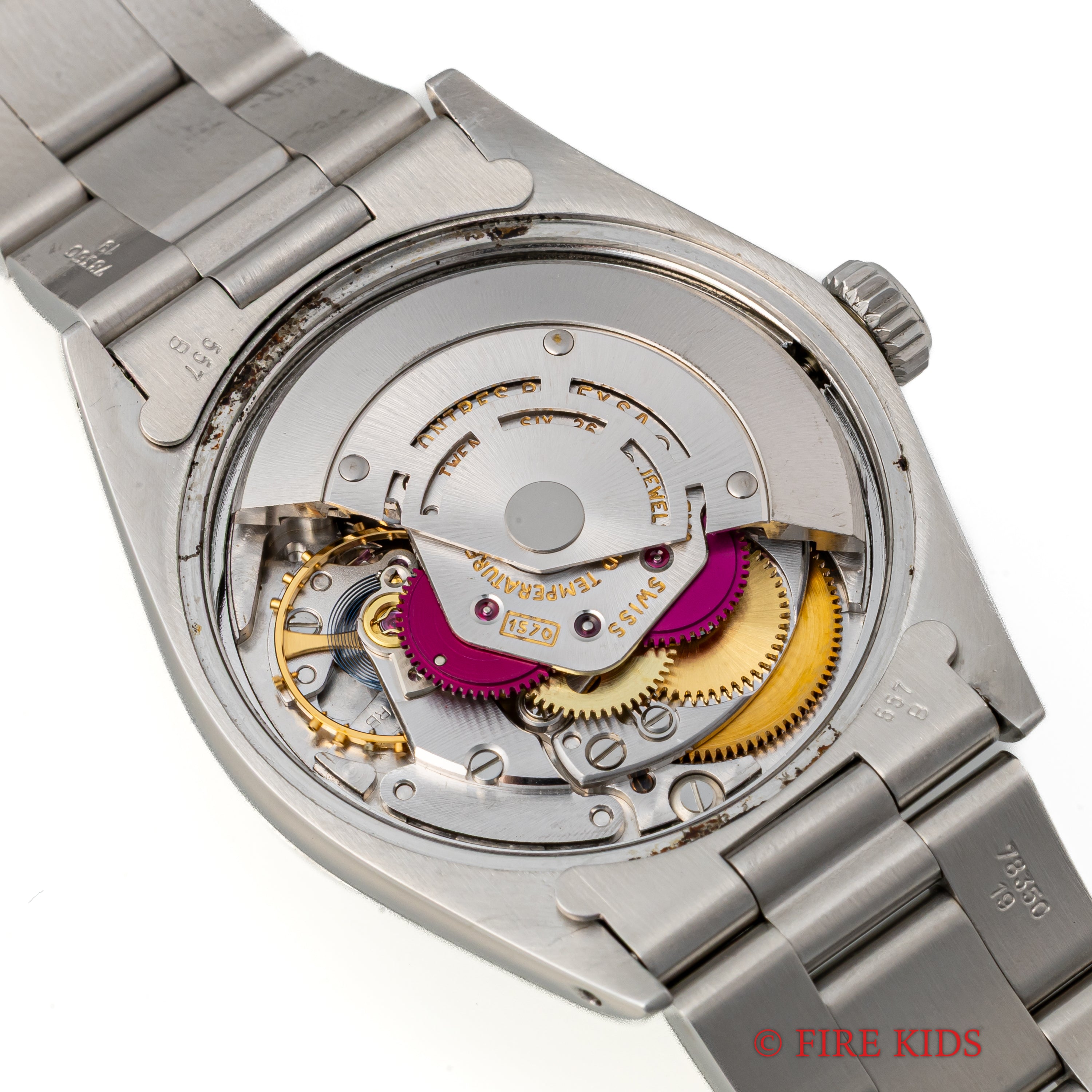 ロレックス オイスターパーペチュアルデイト ブルーブリックダイアル 自動巻き 1971年製 Ref.1500 Cal.1570