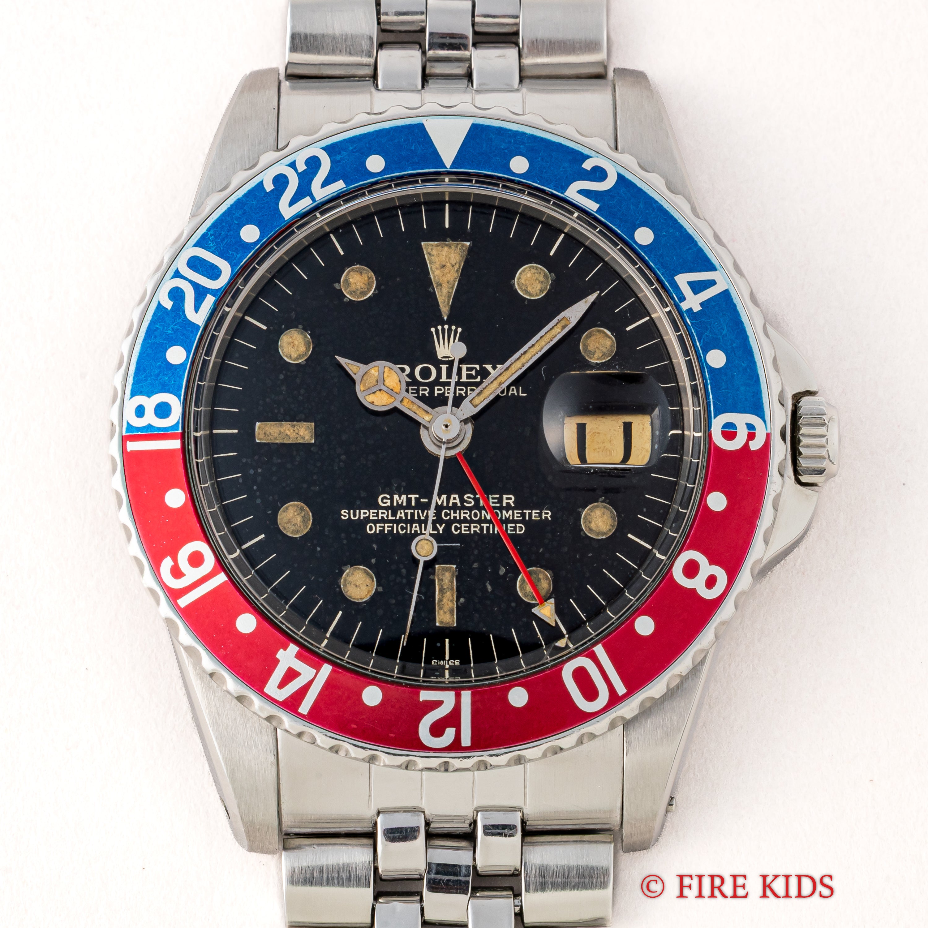 ロレックス GMTマスター 1963年製 Ref.1675 ラジアルミラーダイヤル 小針 アンダーバー PCGケース