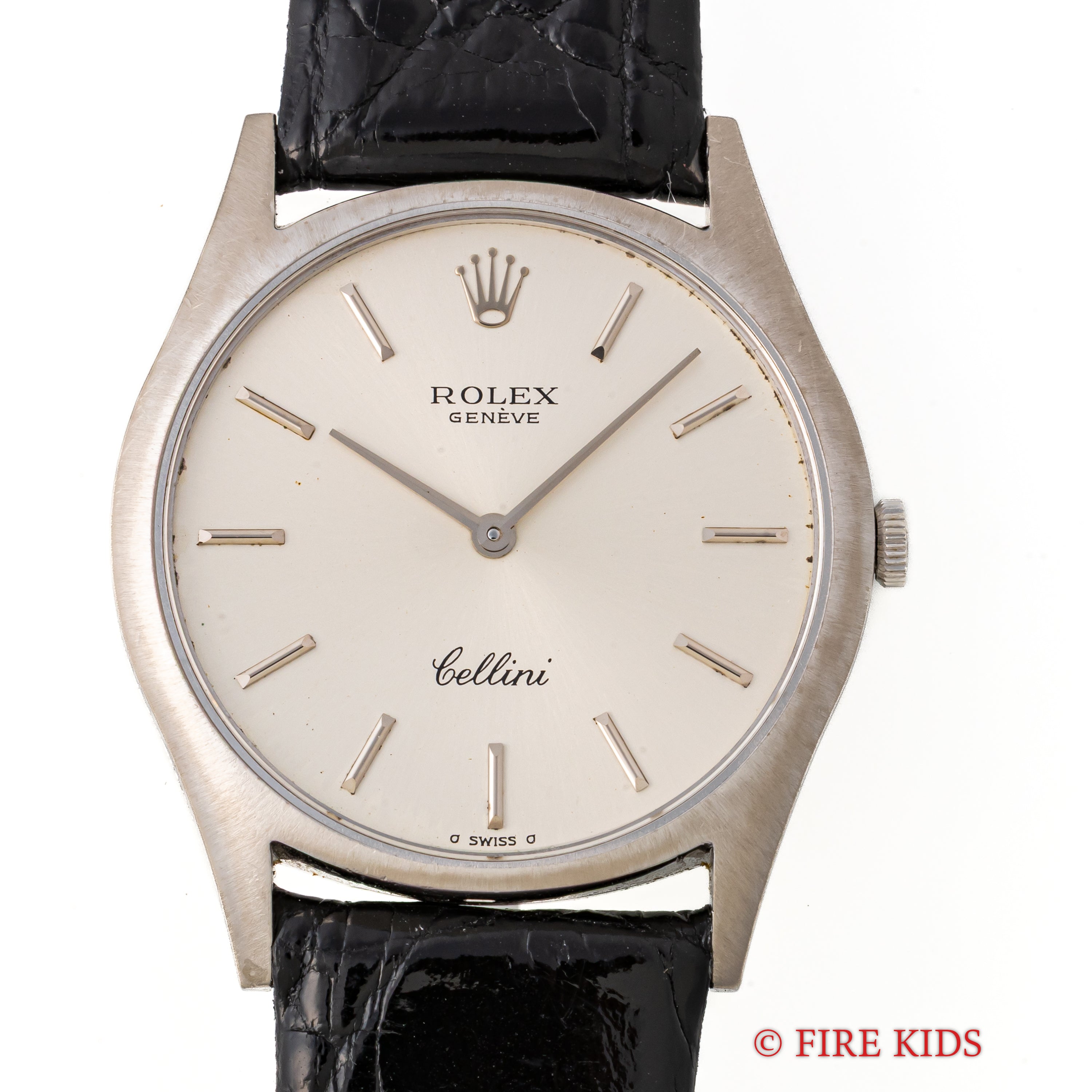 ロレックス チェリーニ 1973年製 18金無垢ケース Ref.3804 手巻 Cal.1600 純正尾錠付き