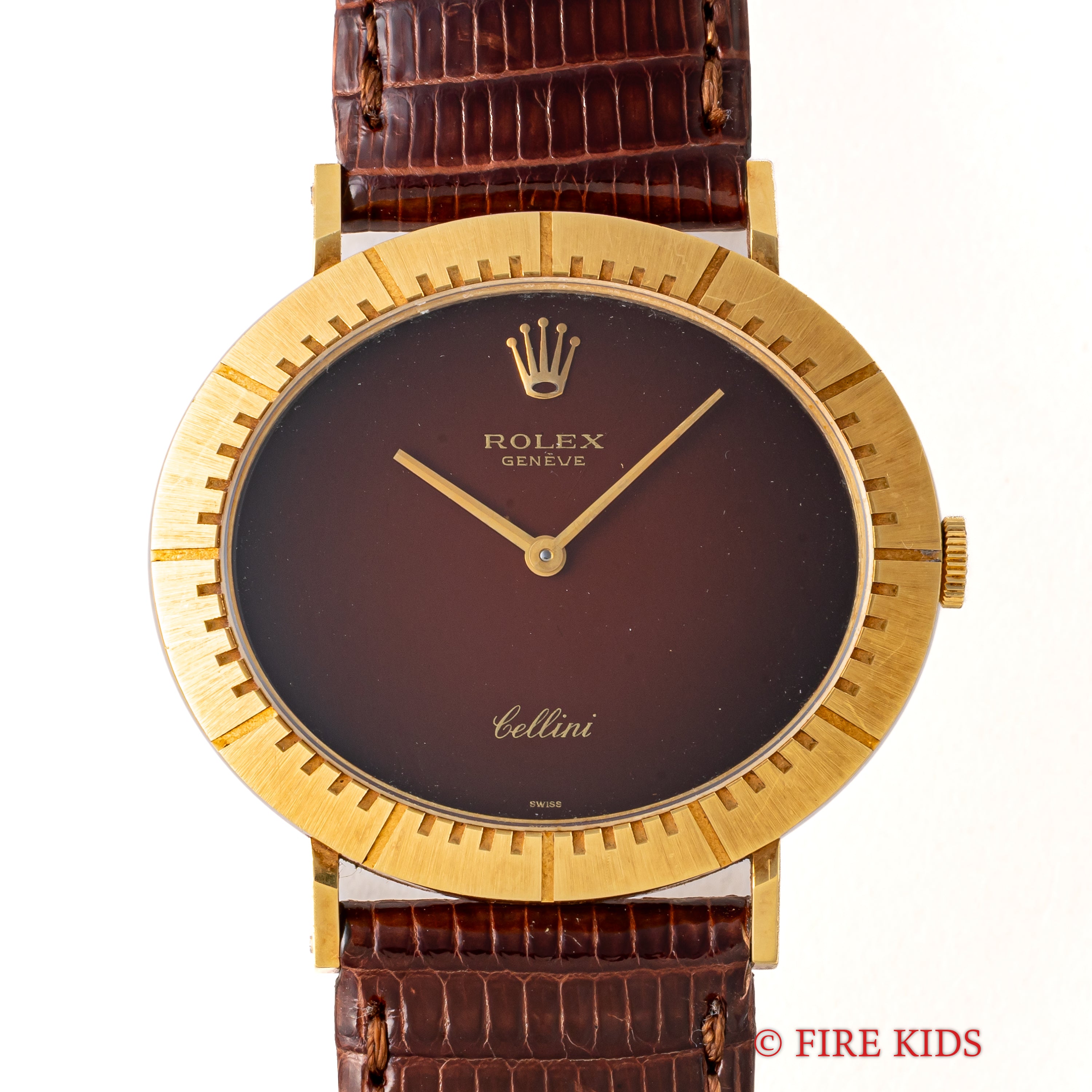 ロレックス チェリーニ レッドグラデーションダイヤル 18金無垢 1972年製 オーバル型 手巻き Ref.4083 王冠GP尾錠