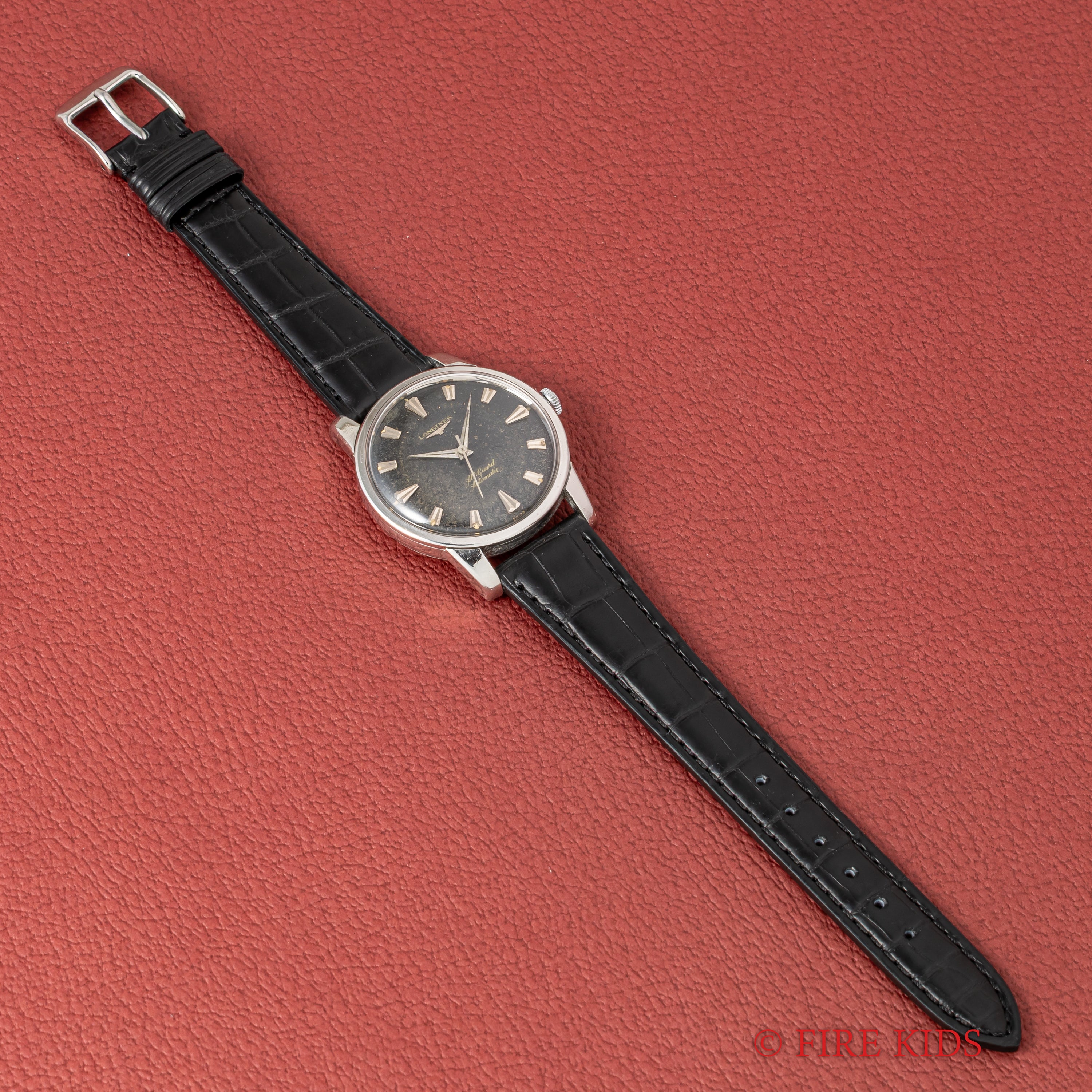 ロンジン オールガード 1955年製 ブラックミラーダイヤル 自動巻 cal. 19AS