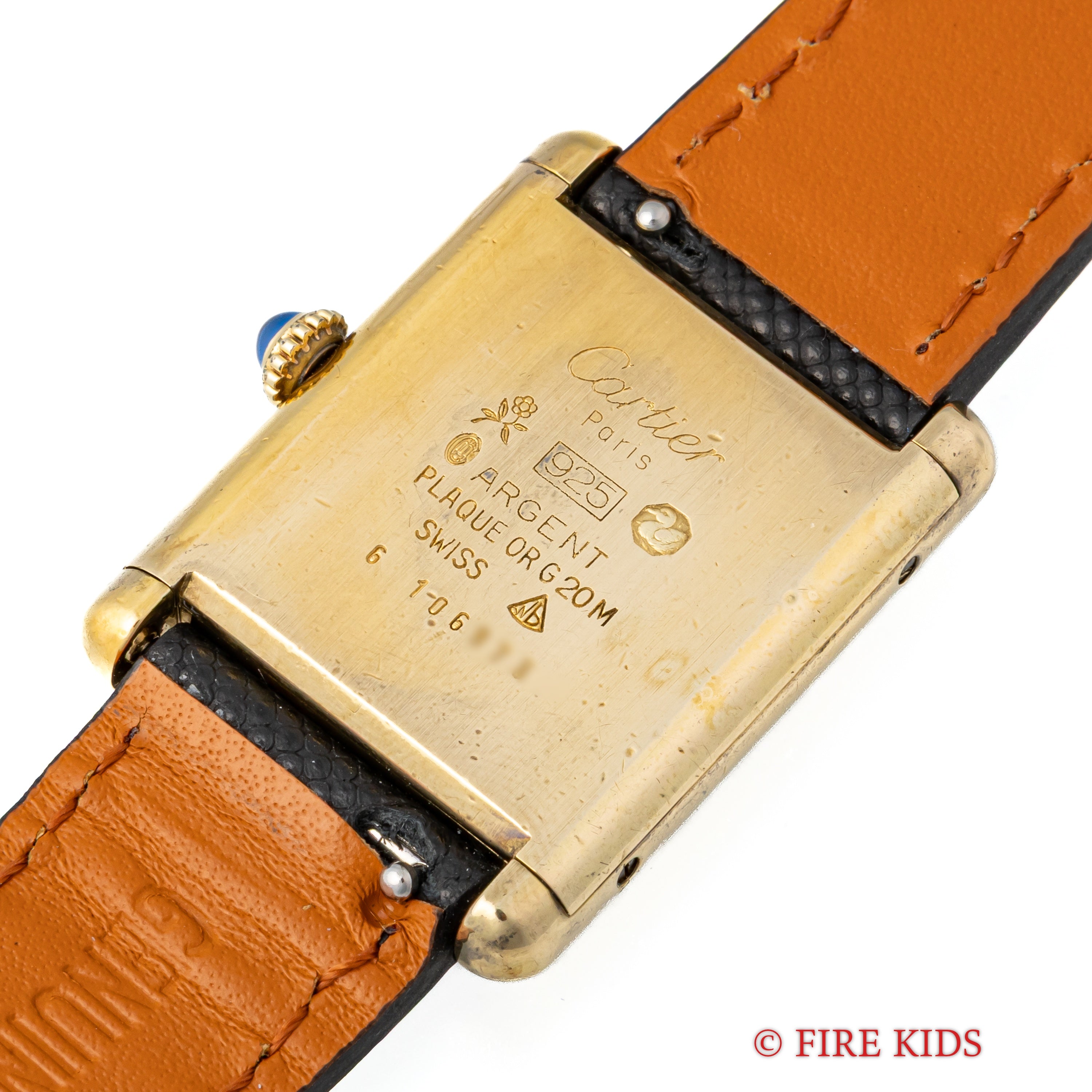 カルティエ マストタンク 1980年代製 LMサイズ 手巻き ガーネットダイヤル