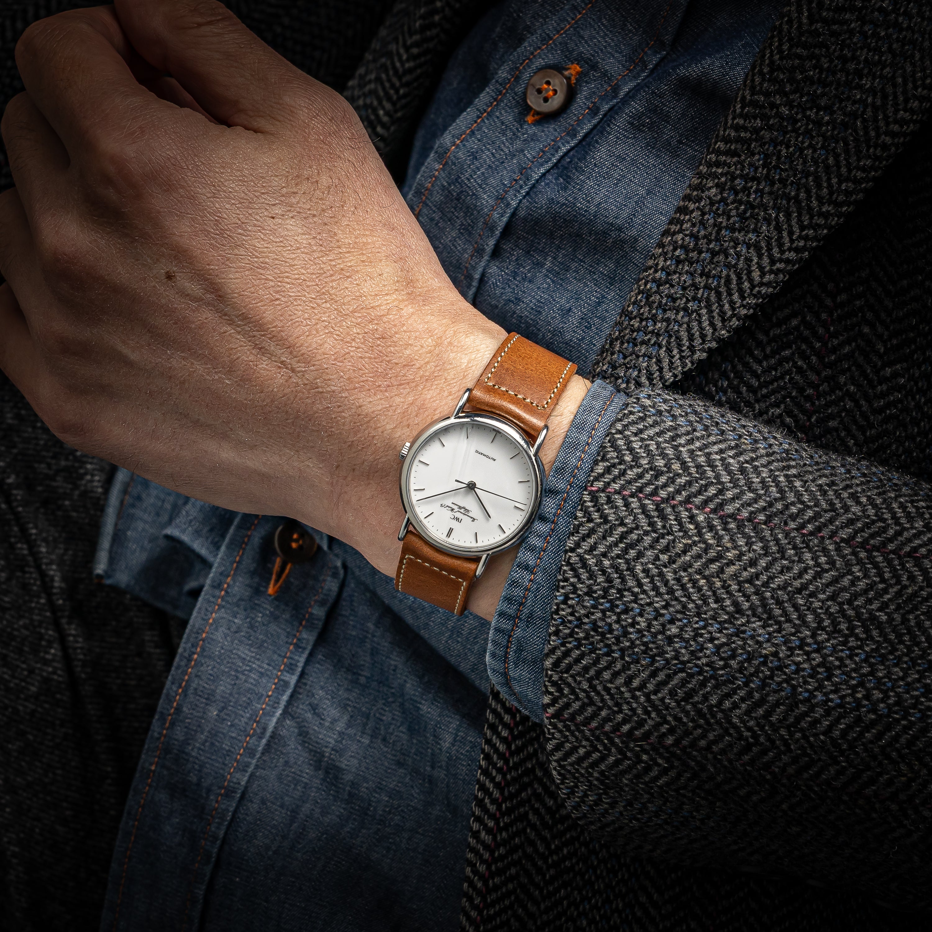 IWC ポートフィノ ノンデイト 1991年製 自動巻 ホワイトエナメルダイヤル 純正尾錠付き