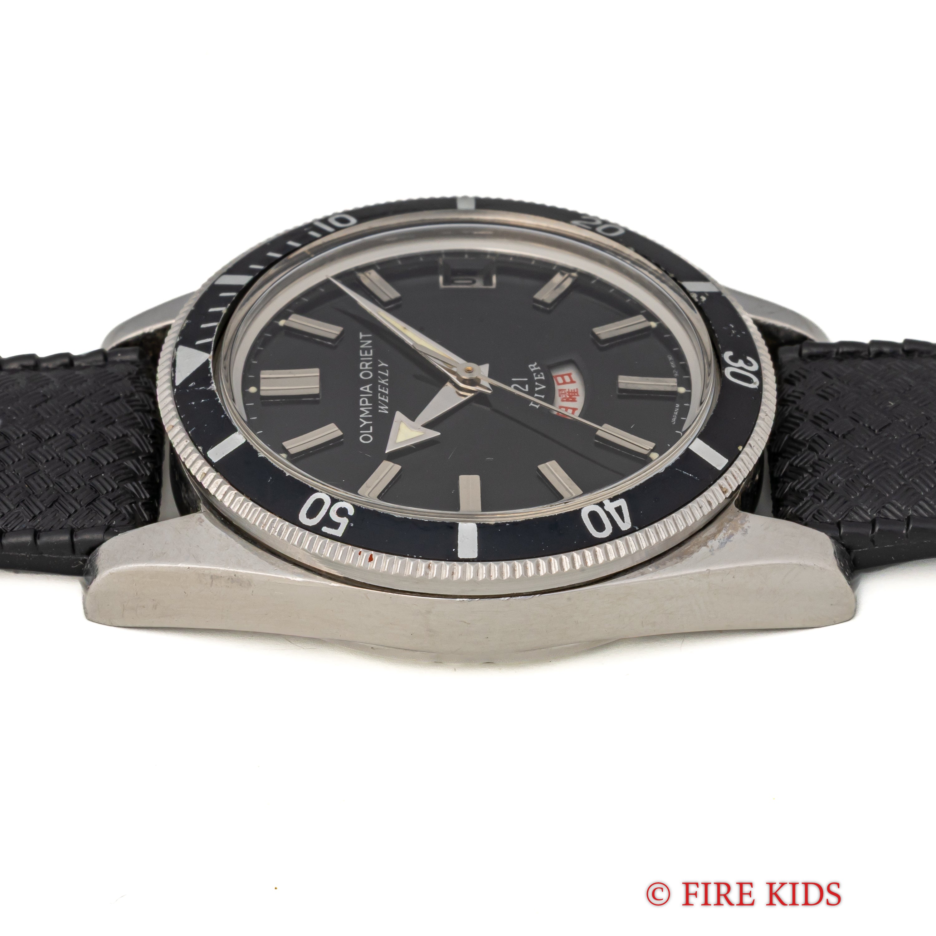 オリンピア オリエント ウィークリー 21ダイバー 1960年代 日本語曜日 アローハンド 手巻