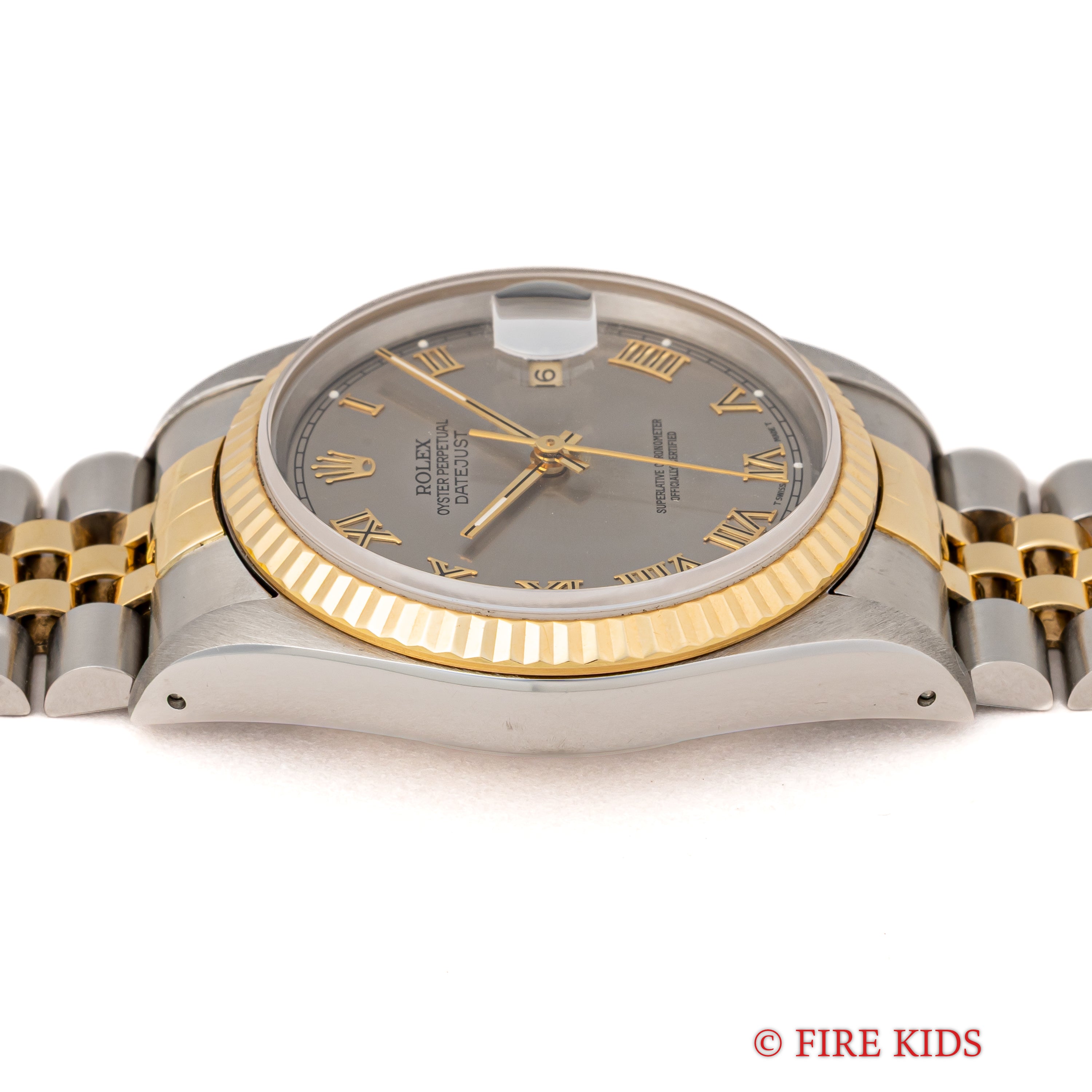 ロレックス デイトジャスト 1991年製 コンビ Ref.16233 グレーローマンダイヤル 純正コンビジュビリーブレス