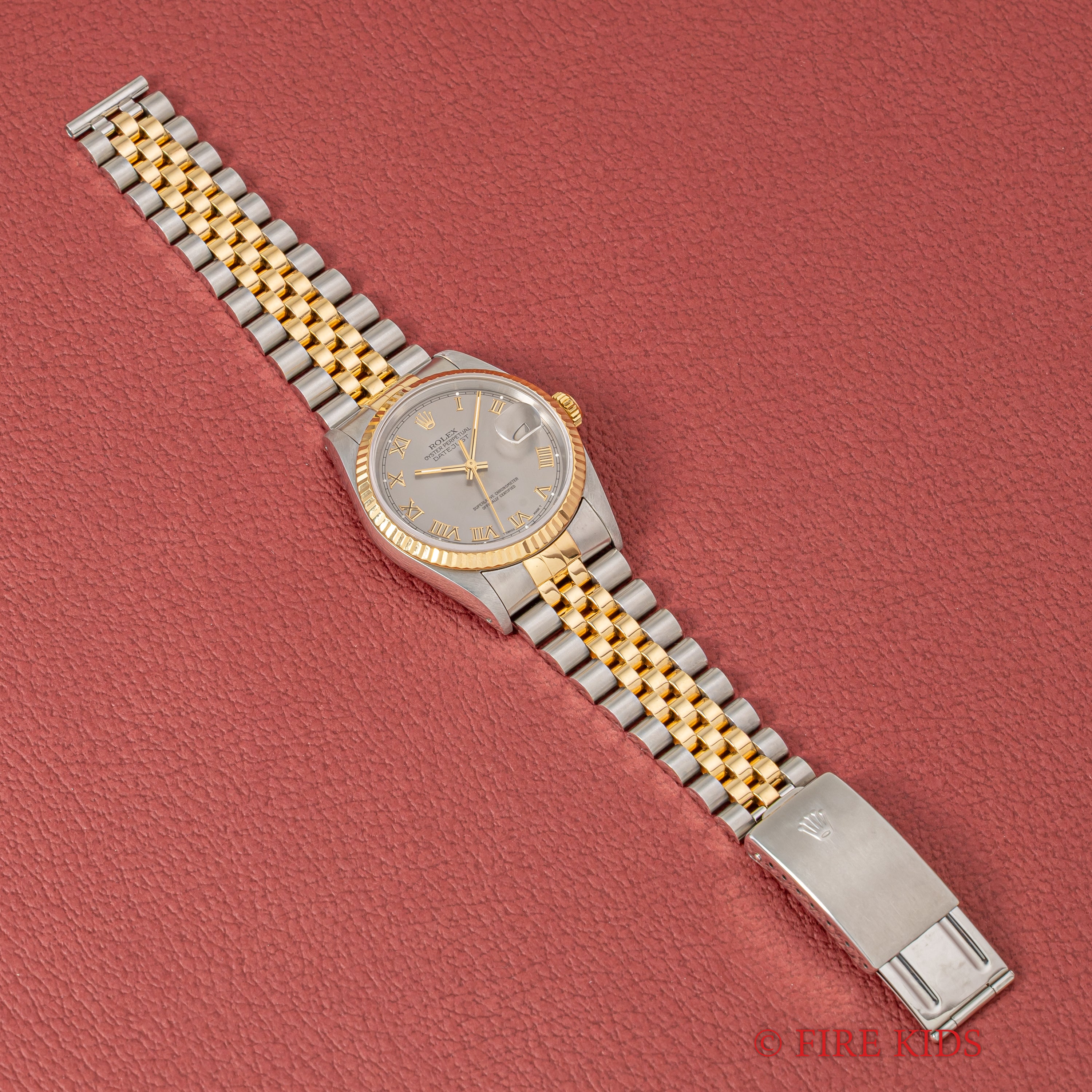 ロレックス デイトジャスト 1991年製 コンビ Ref.16233 グレーローマンダイヤル 純正コンビジュビリーブレス