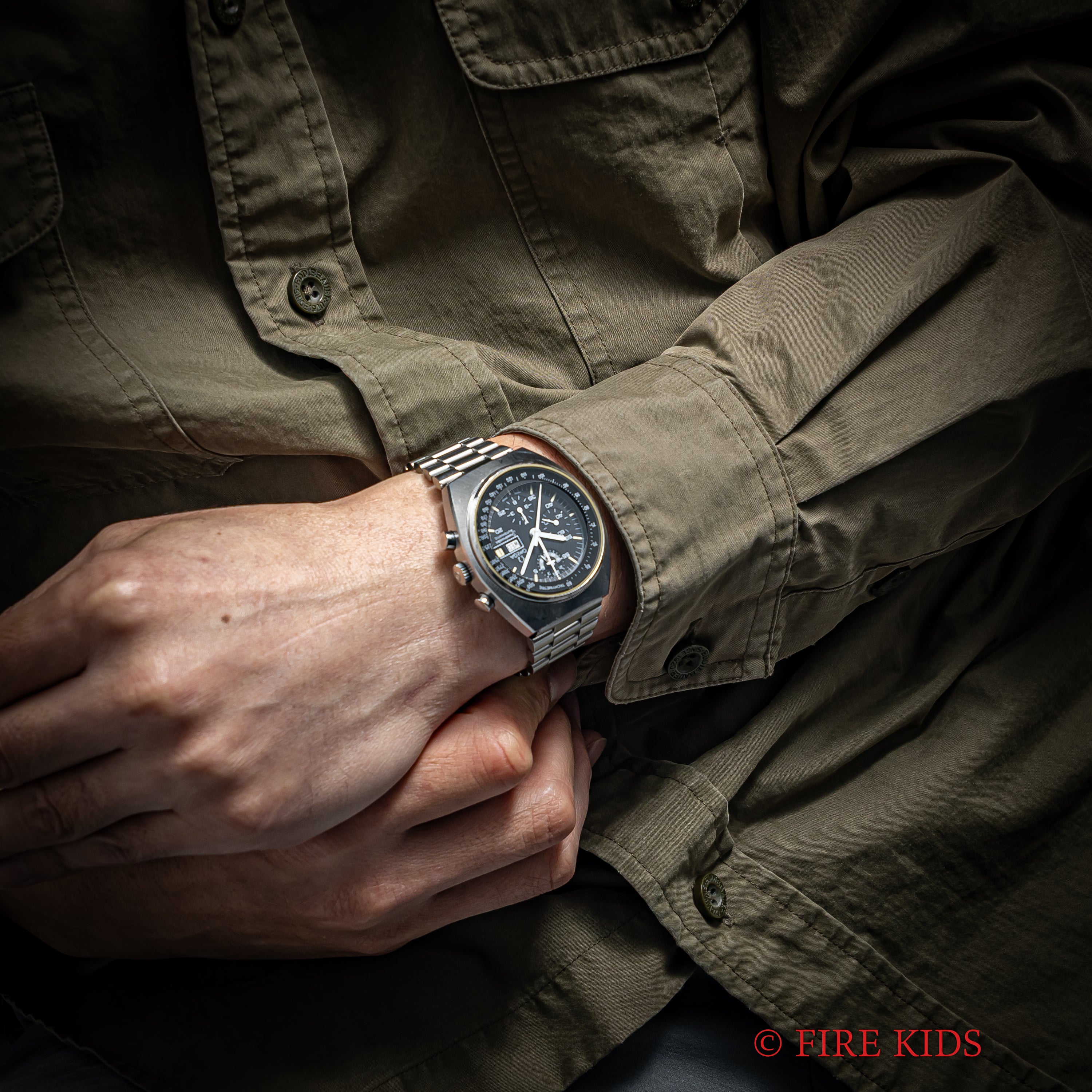 オメガ スピードマスター Mk4.5 1982年製 オリジナルダイヤル 自動巻きクロノグラフ 純正ステンレスブレス