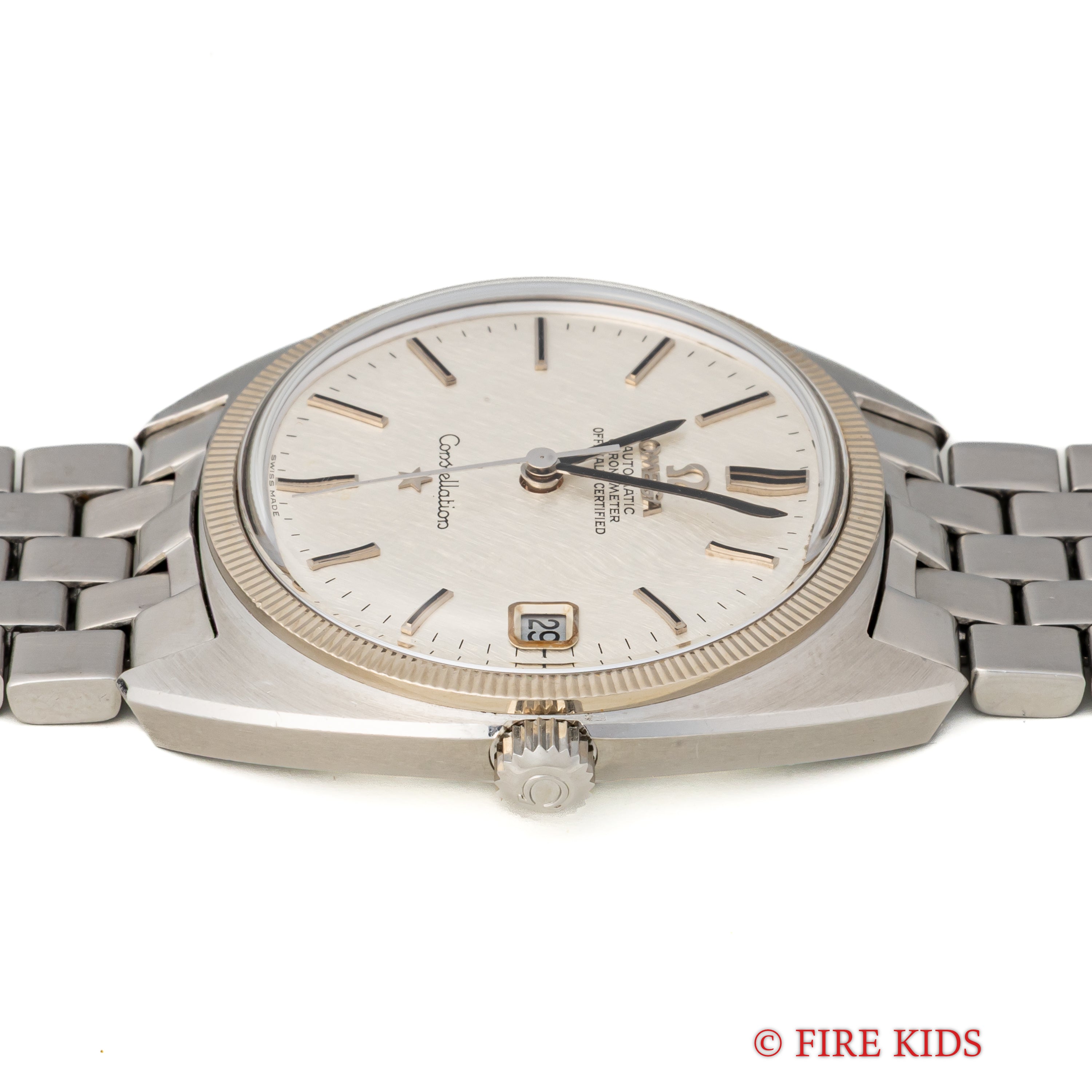 オメガ コンステレーション ジェンタ 1969年製 Ref.168.027 リネンダイヤル WGコインエッジベゼル 純正ブレス