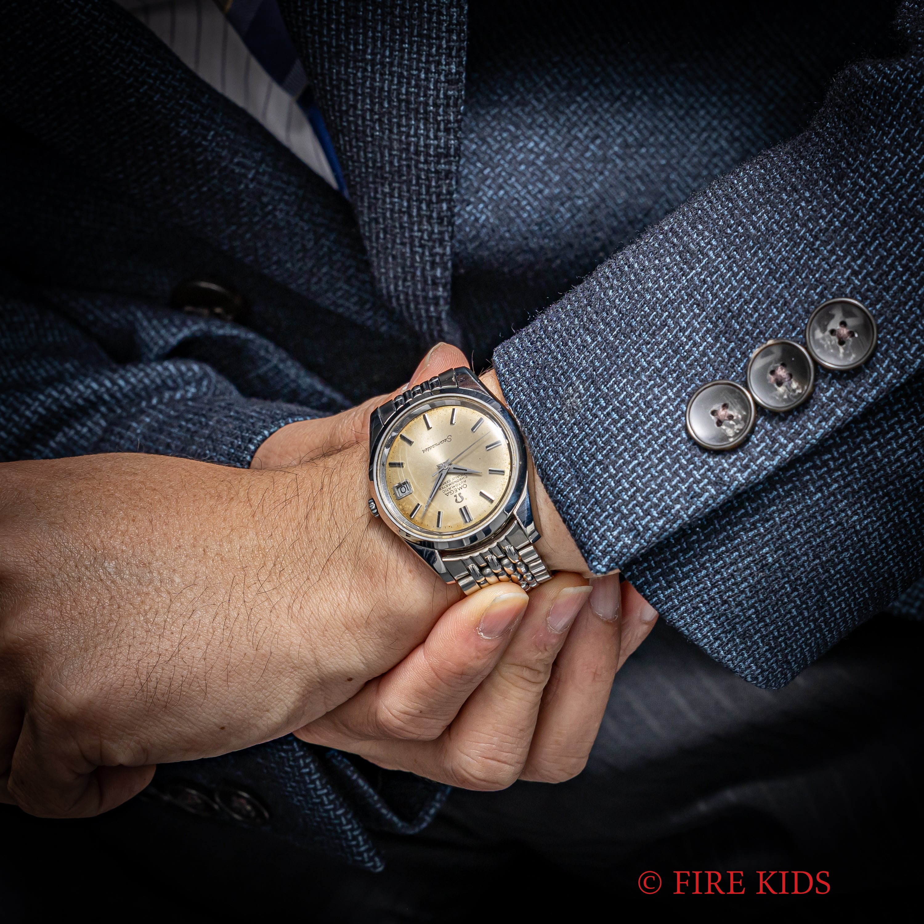 オメガ シーマスター 1971年製 Ref.166.010 自動巻 Cal.564 パティーナダイヤル 純正ライスブレス