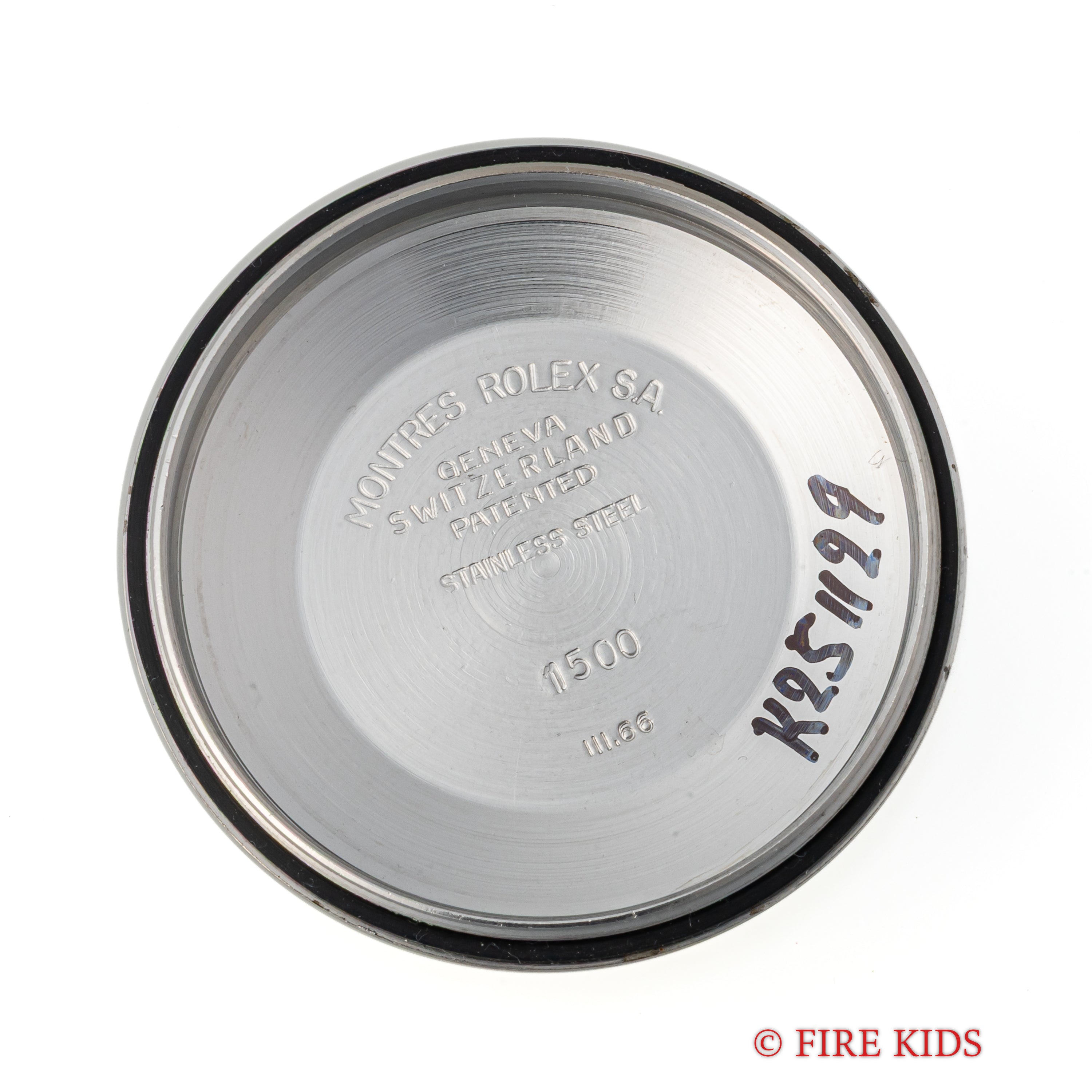 ロレックス 1966年製 オイスターパーペチュアルデイト 自動巻き Ref.1500 ブルーダイヤル 純正リベットブレス