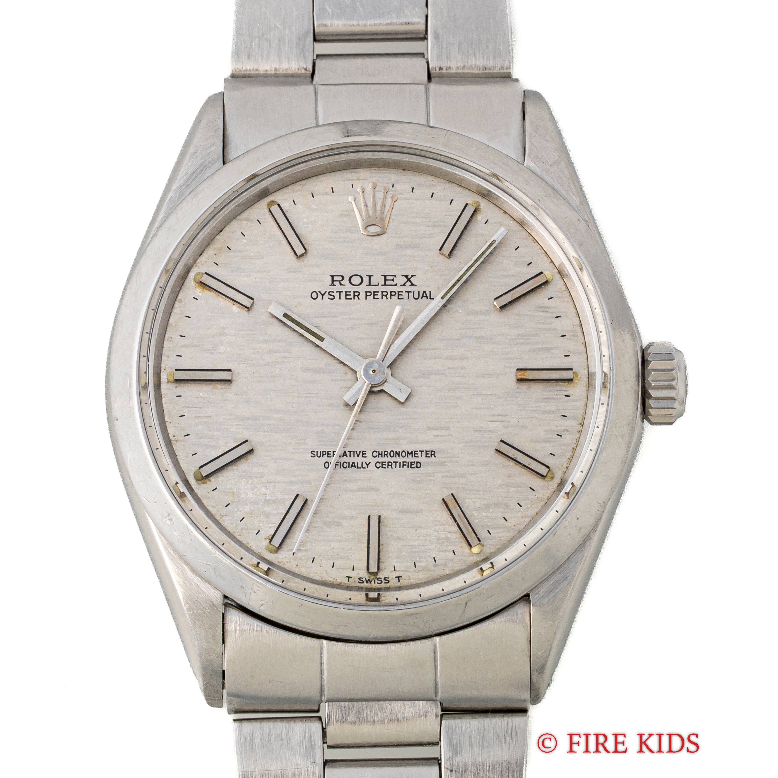 ロレックス オイスターパーペチュアル 1969年製 Ref.1002 シルバーブリックダイヤル