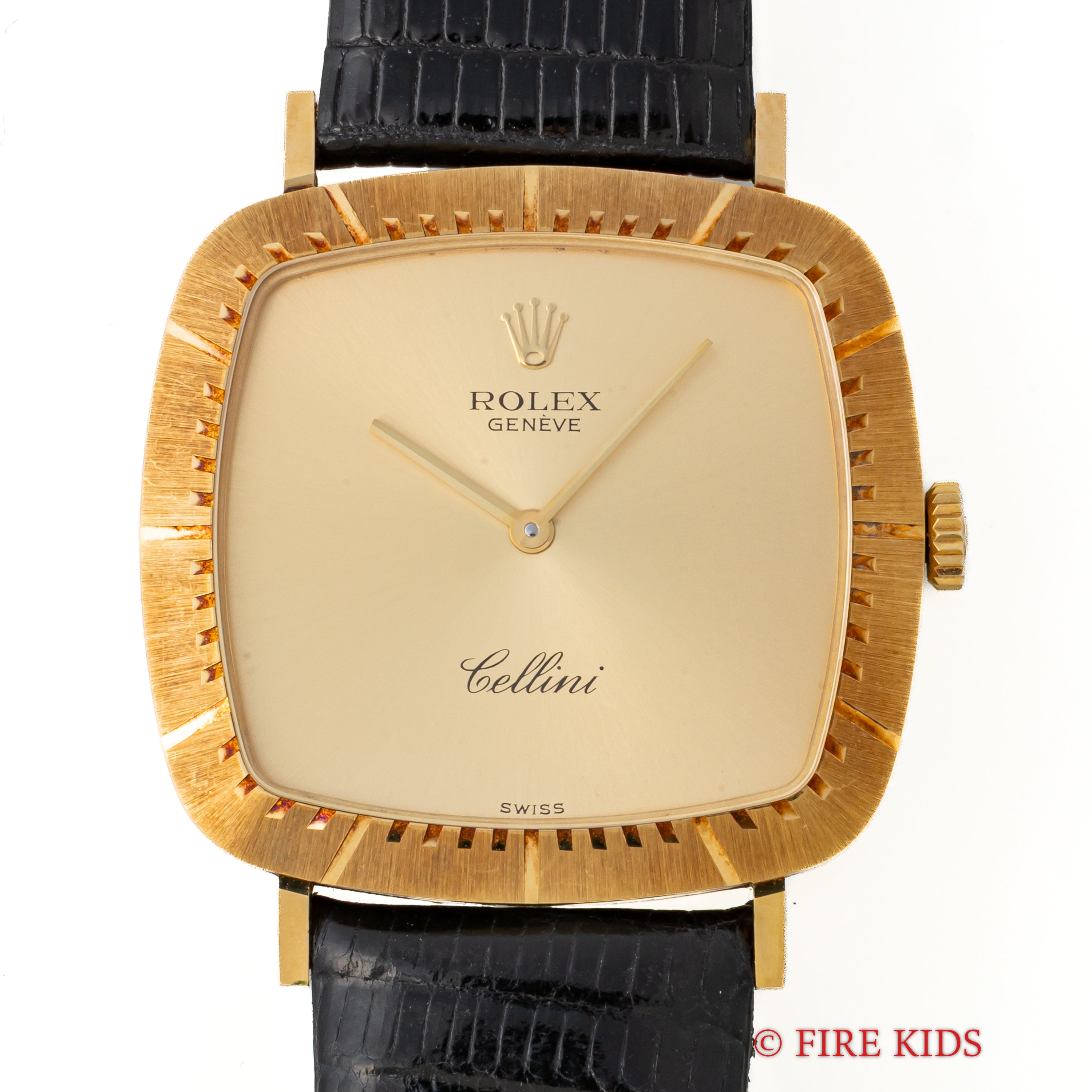 ロレックス 18金無垢チェリーニ 1990~1991年製 Ref.4084 純正18金無垢尾錠付き 手巻き