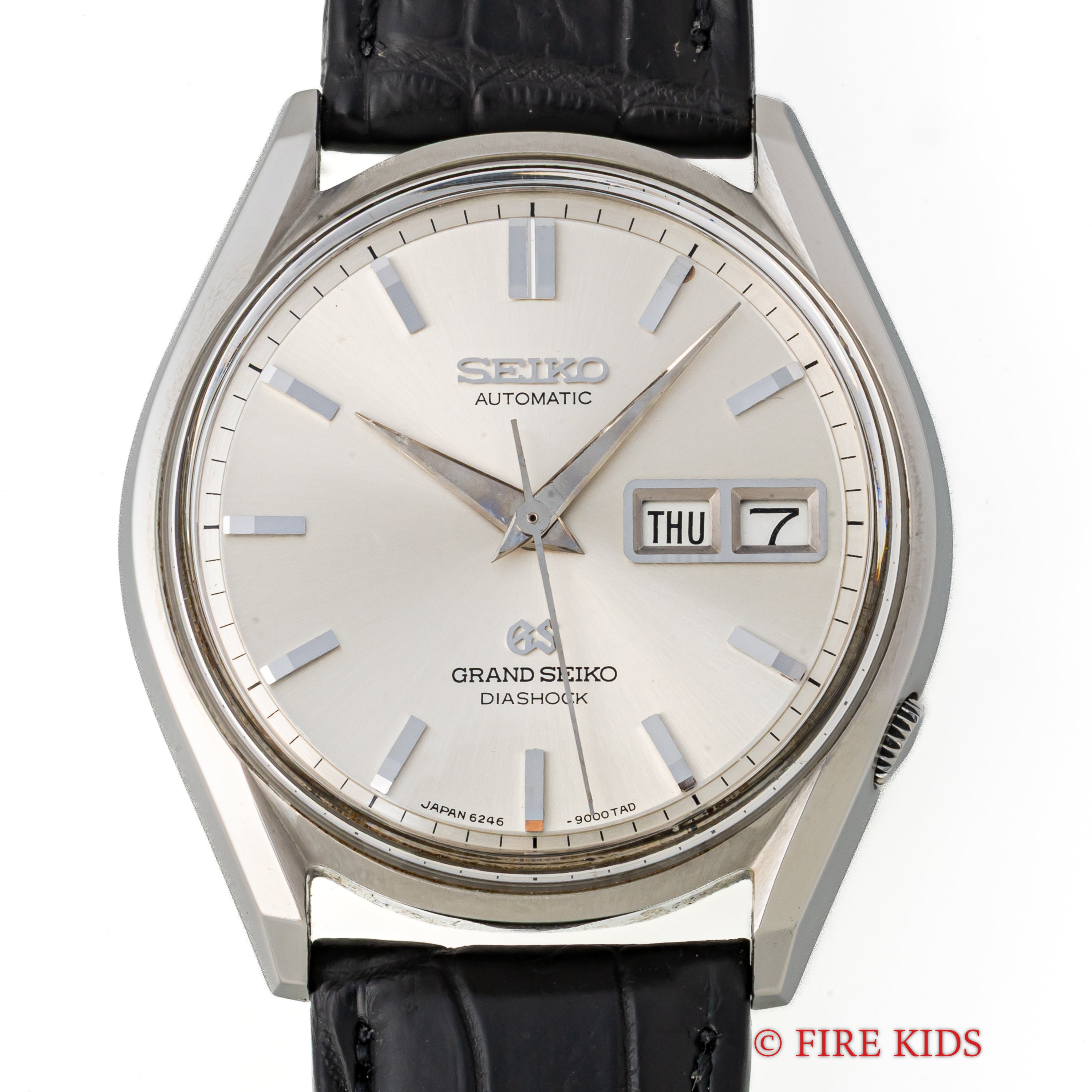 グランドセイコー 1967年製 Ref.6246-9001 62GS デイデイト ロービート自動巻き 純正尾錠付き