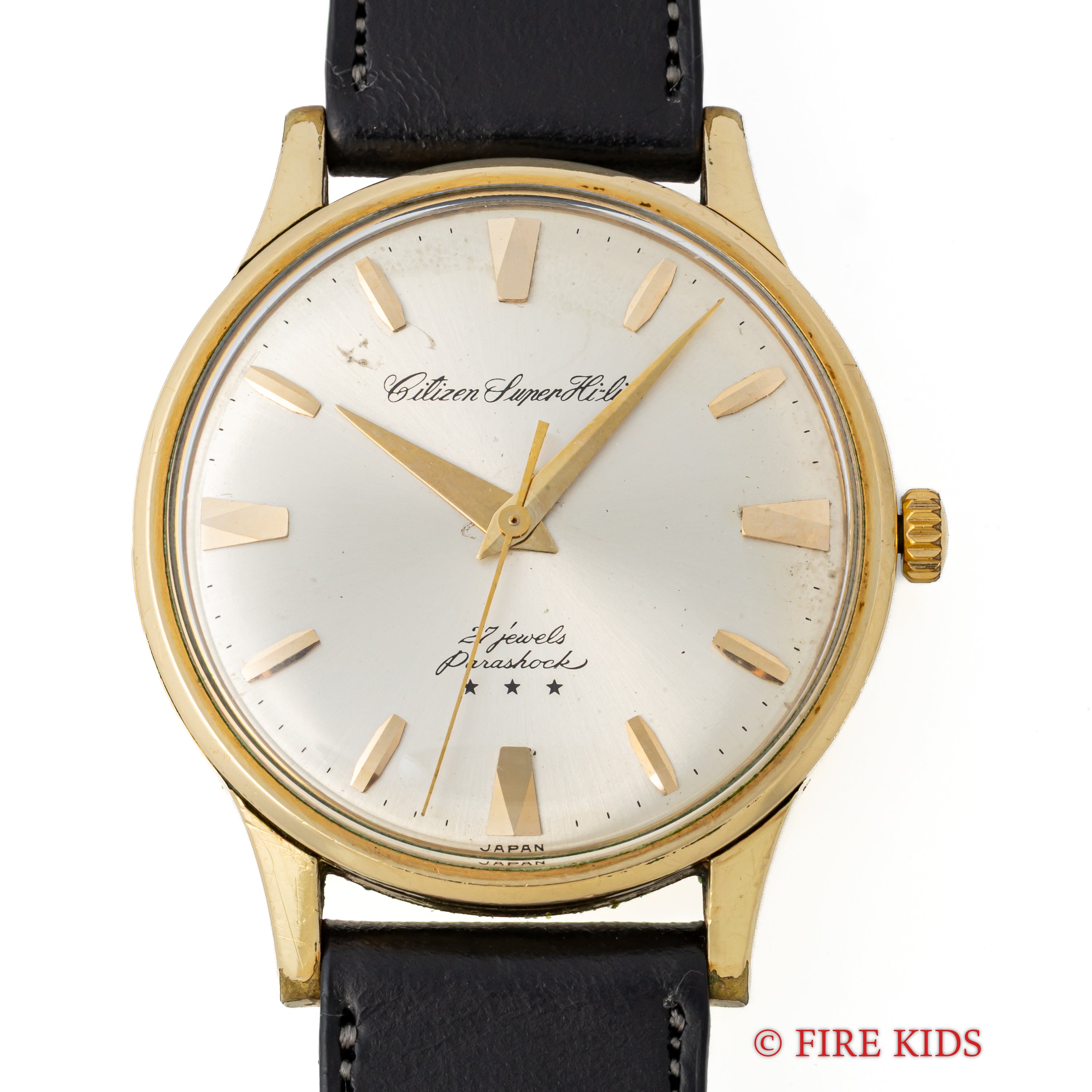 シチズン スーパーハイライン スリースター 1963年製 80ミクロン14金張りケース 手巻き