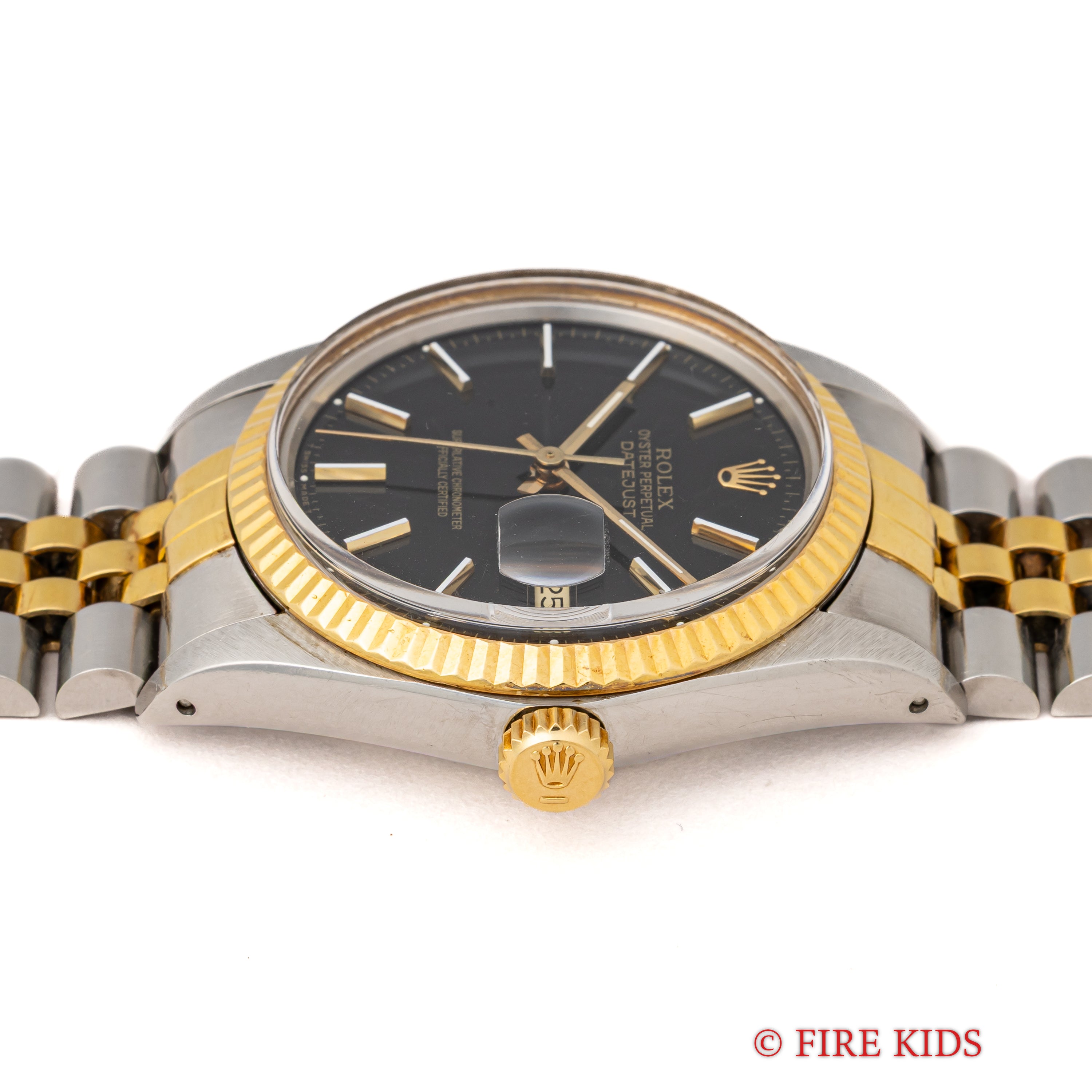 ロレックス 1987年製 デイトジャスト コンビ Ref.16013 自動巻 トリチウム夜光 ギャラ、タグ、修理明細付き