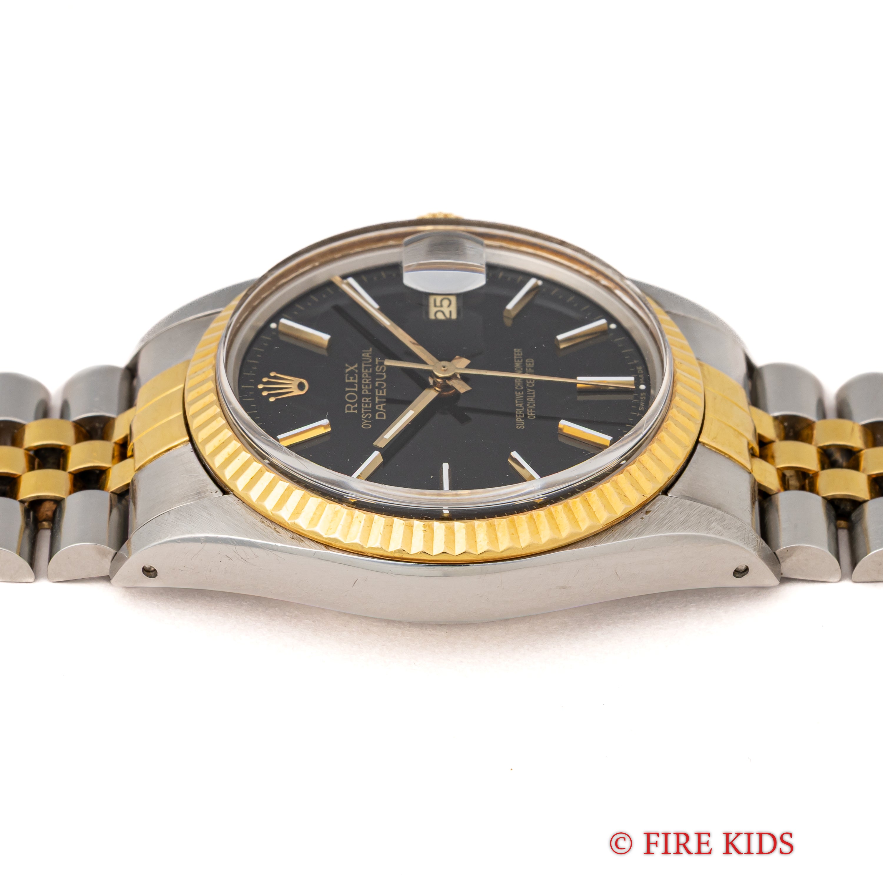 ロレックス 1987年製 デイトジャスト コンビ Ref.16013 自動巻 トリチウム夜光 ギャラ、タグ、修理明細付き