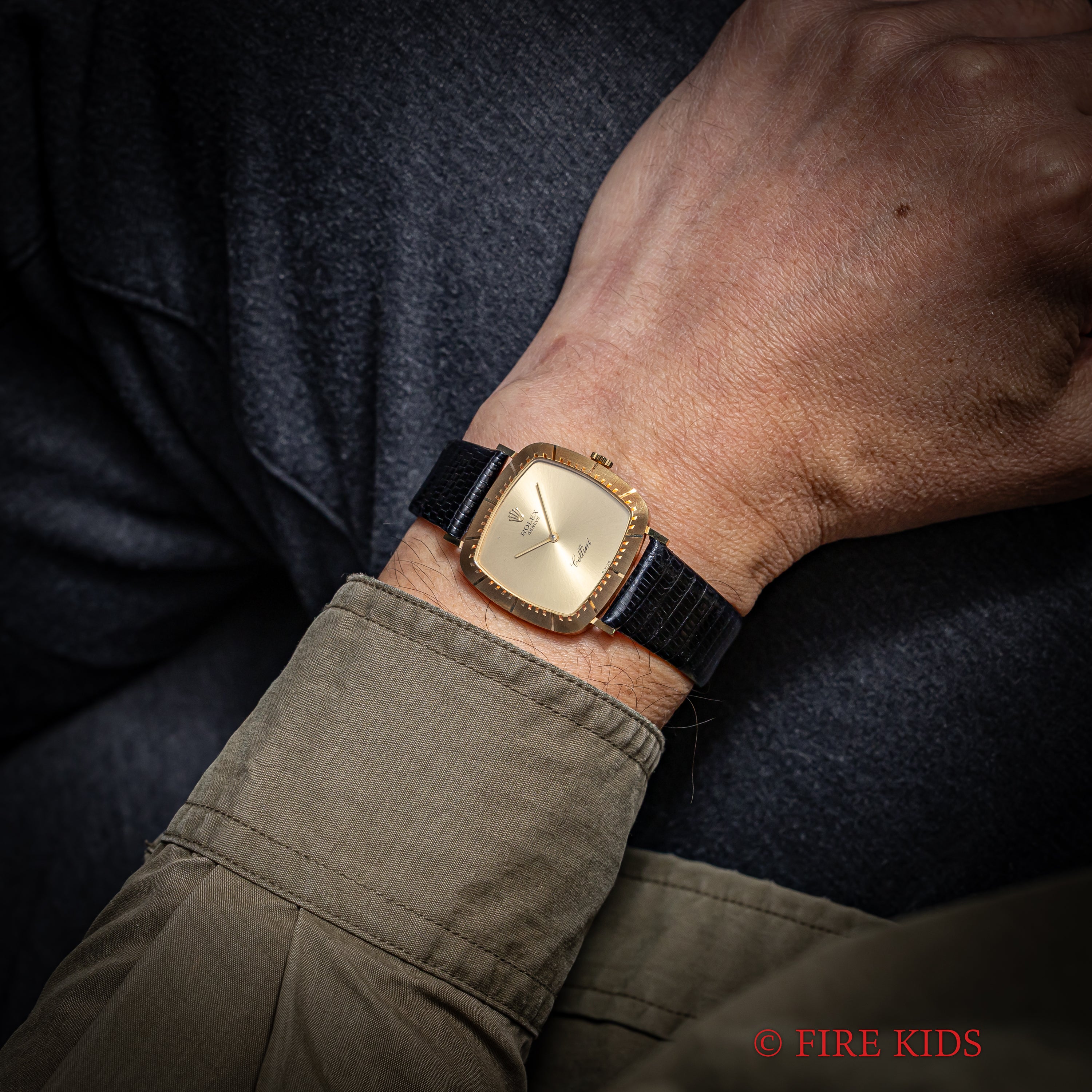 ロレックス 18金無垢チェリーニ 1990~1991年製 Ref.4084 純正18金無垢尾錠付き 手巻き