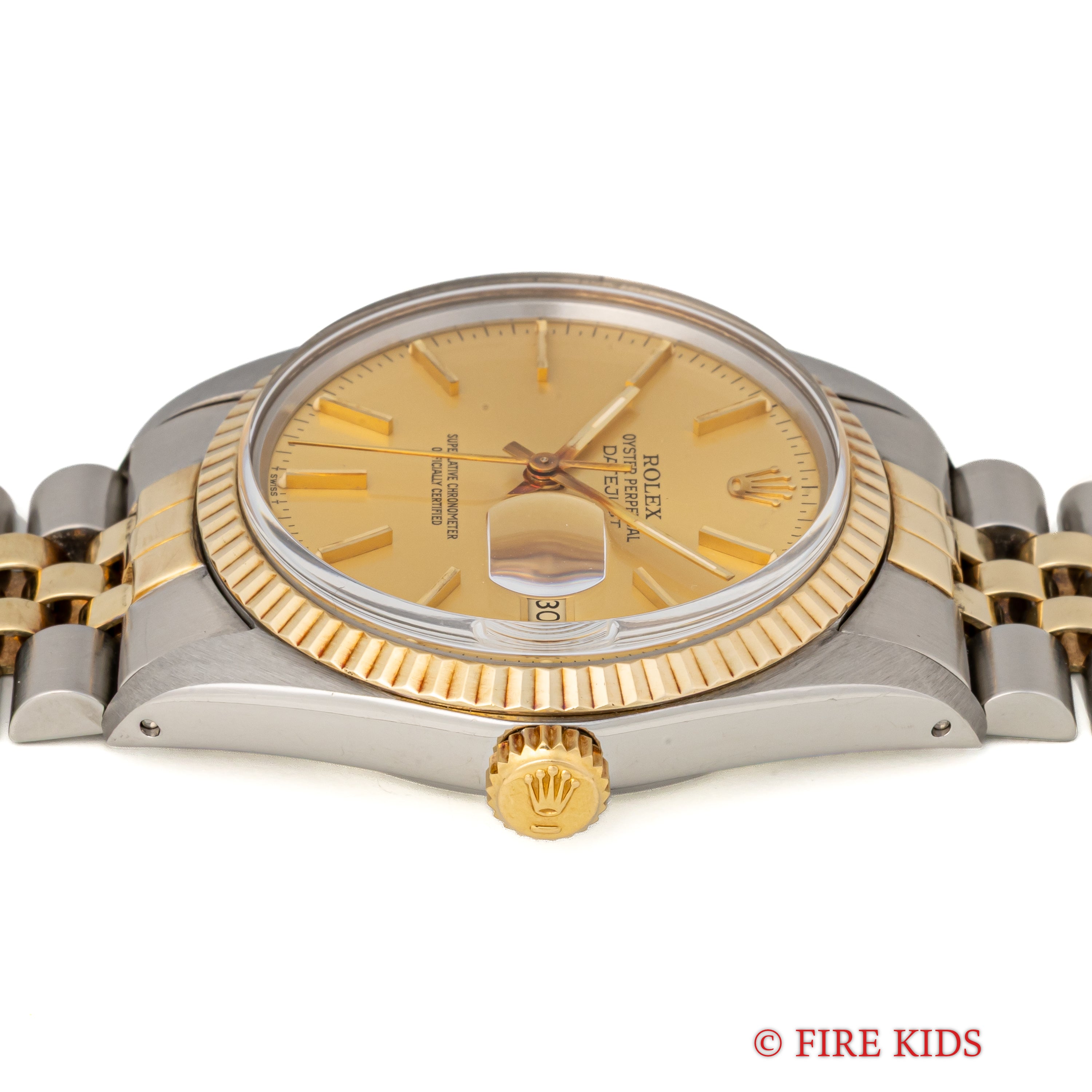 ロレックス 1981年製 デイトジャスト36 コンビ Ref.16013 自動巻 トリチウム夜光 純正コンビブレス