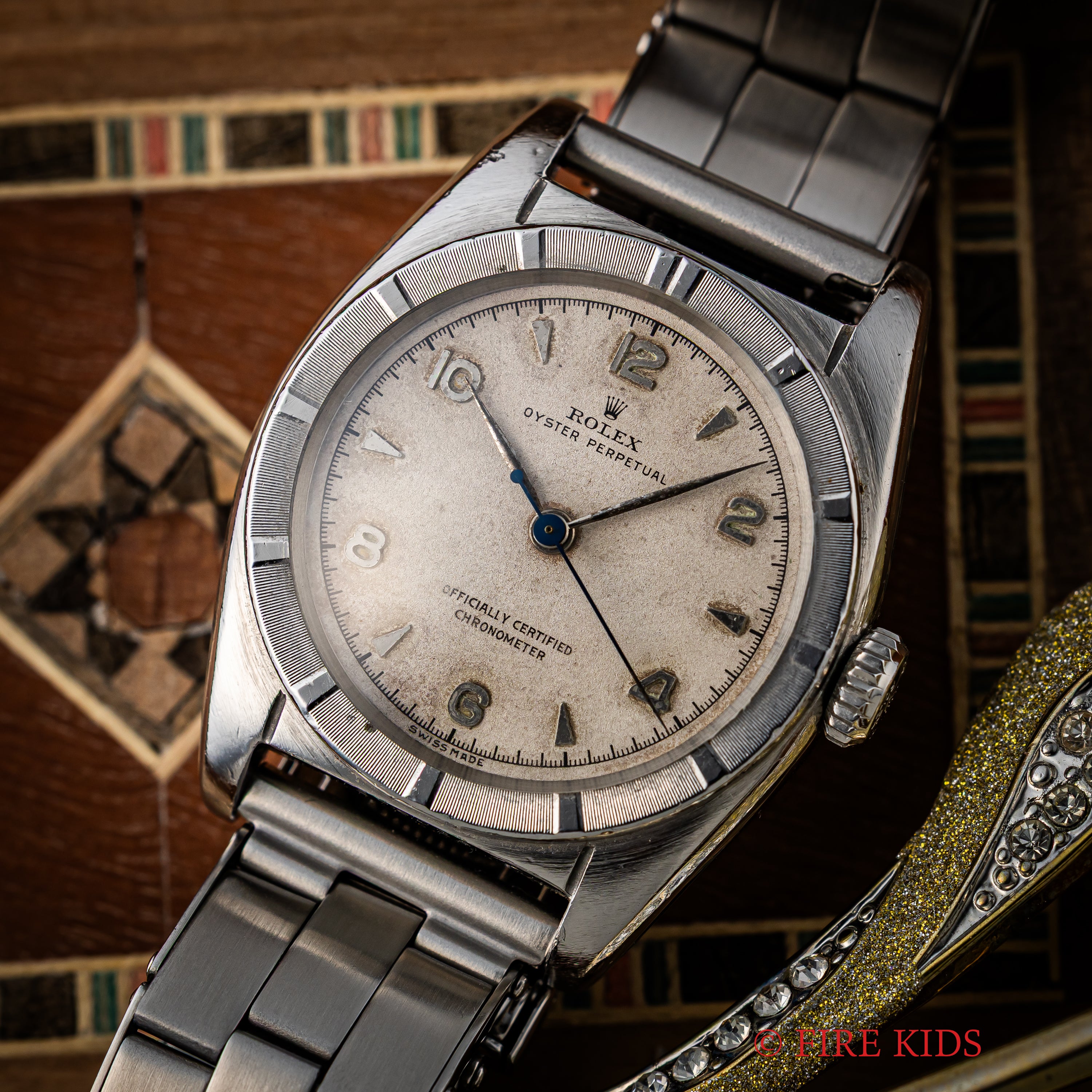 ロレックス バブルバック 1950年製(昭和25年製) Ref.6015 スーパーオイスターリューズ 飛びアラビアダイヤル