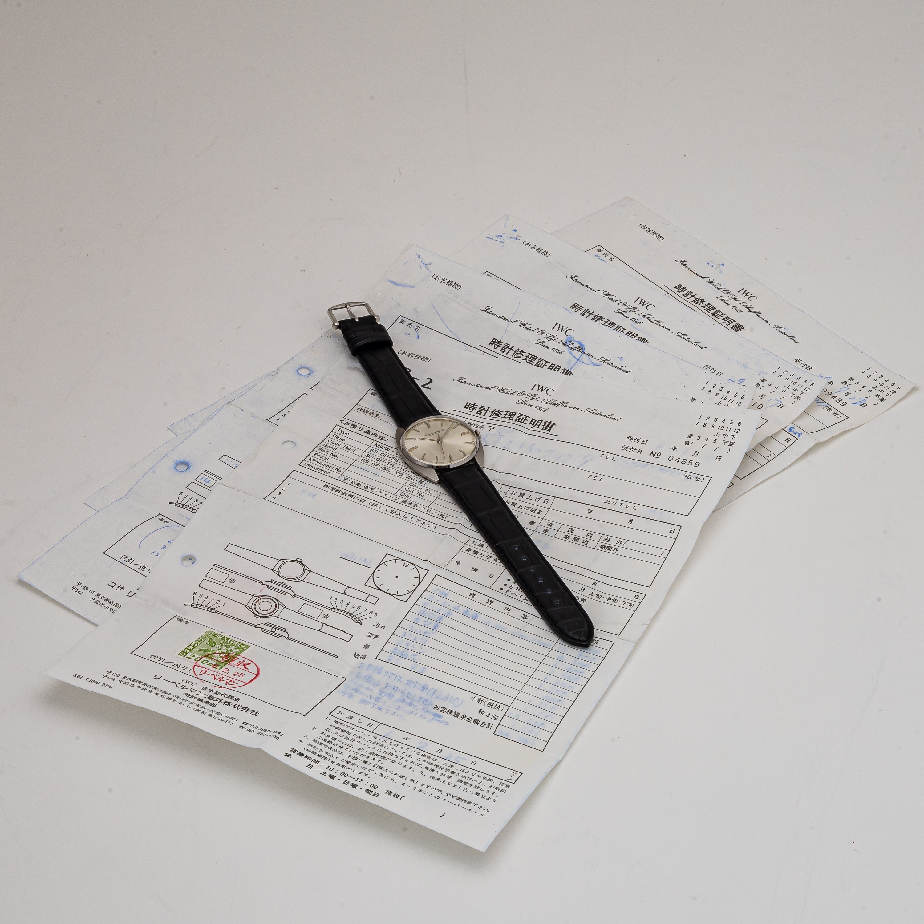 IWC Cal.402 手巻き 純正尾錠付き 修理明細付き