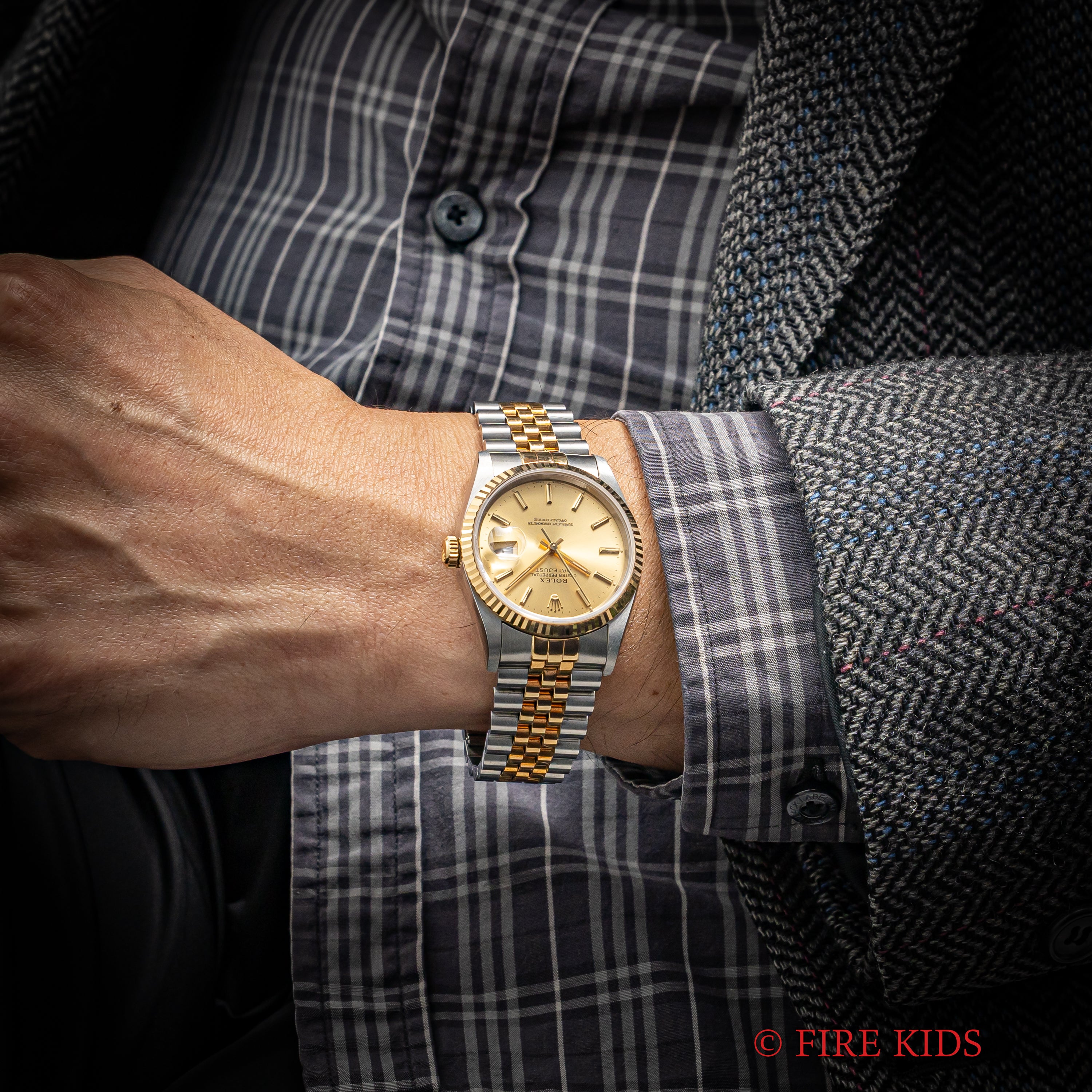 ロレックス デイトジャスト36 コンビ 1993年製 Ref.16233 シャンパンダイヤル 純正ジュビリーブレス