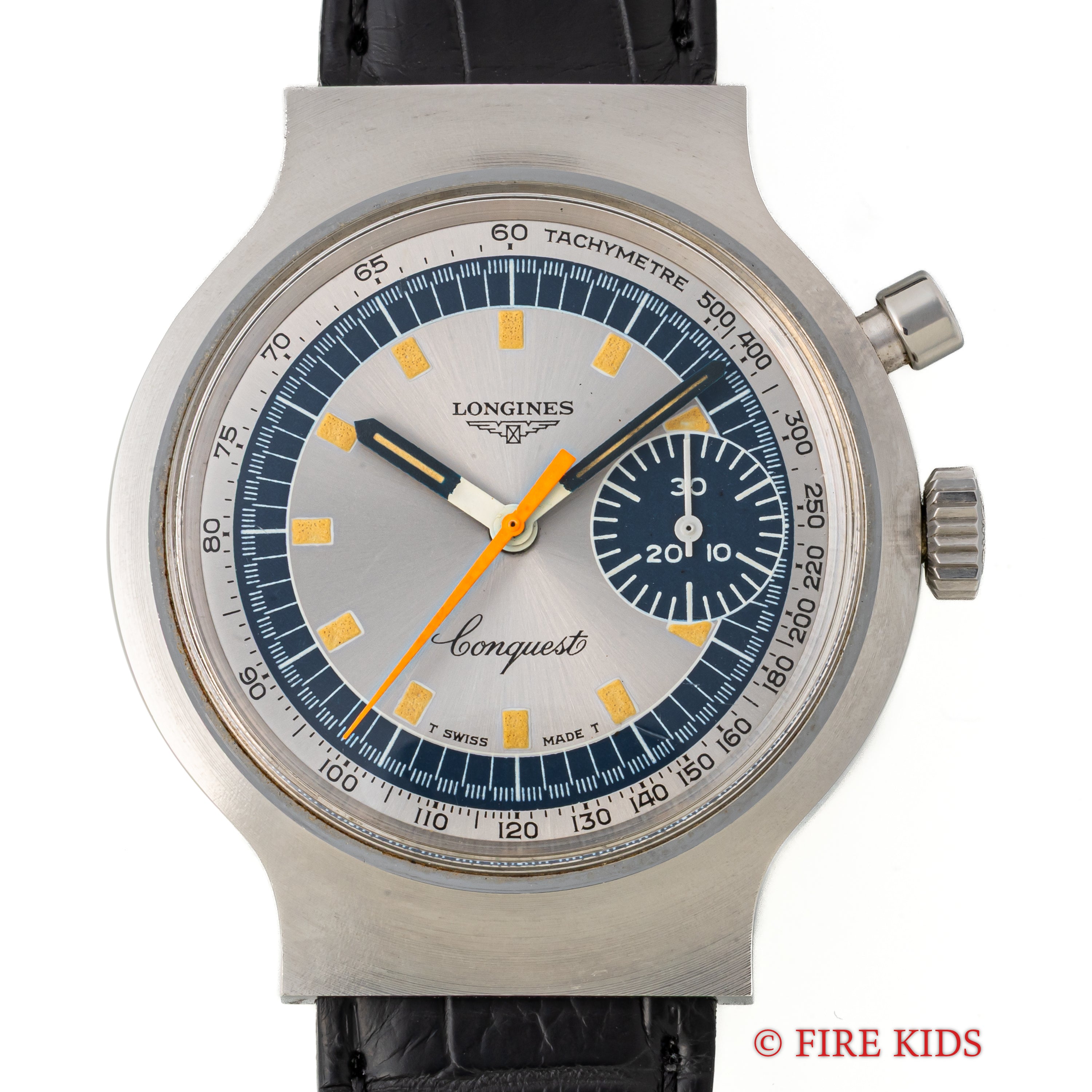 ロンジン コンクエスト 1972年製 ミュンヘンオリンピック記念モデル ワンプッシュクロノグラフ 純正尾錠