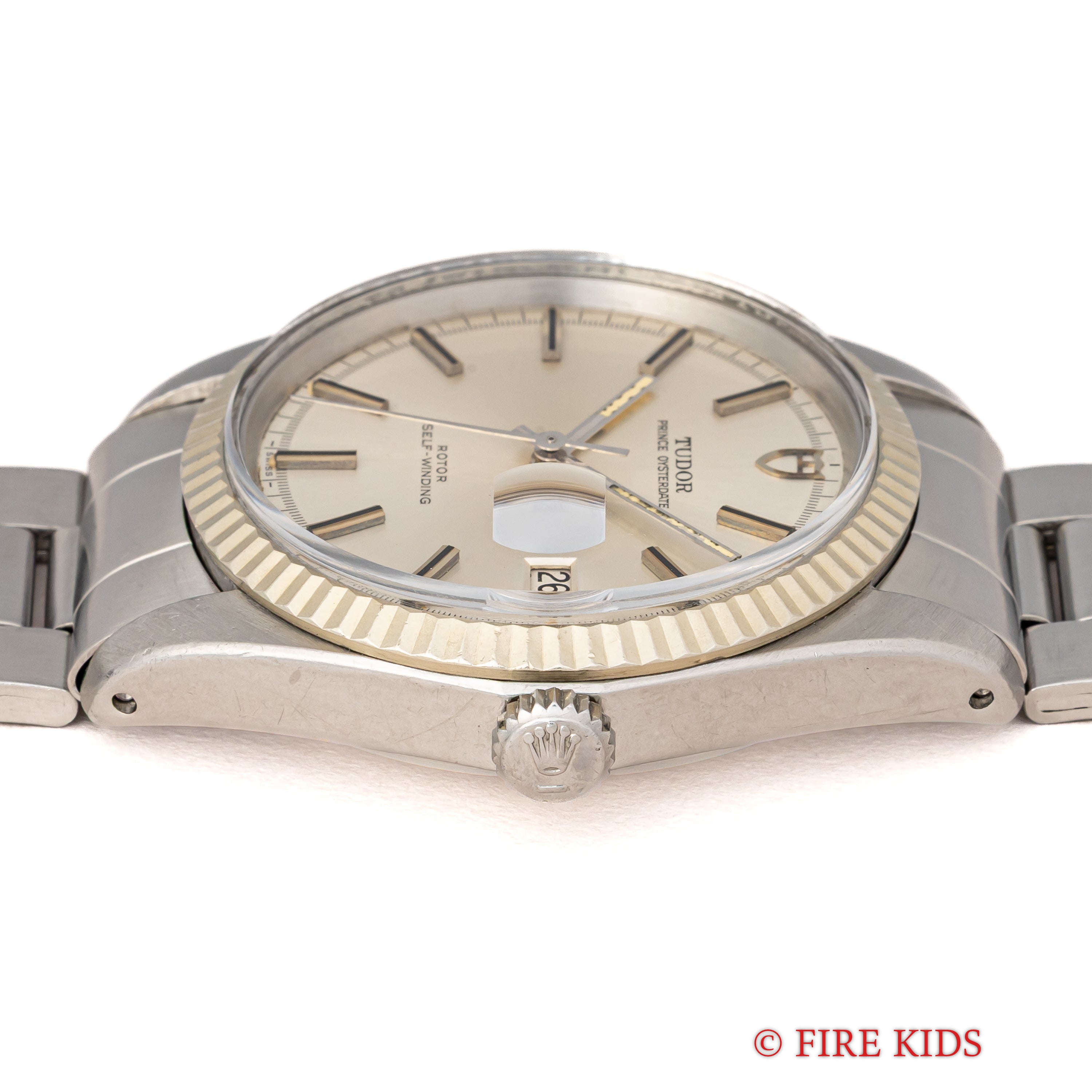 チューダー プリンスオイスターデイト 1974年製 Ref.9081/4 ジャンボ ロレックス純正20mm巻きブレス付き