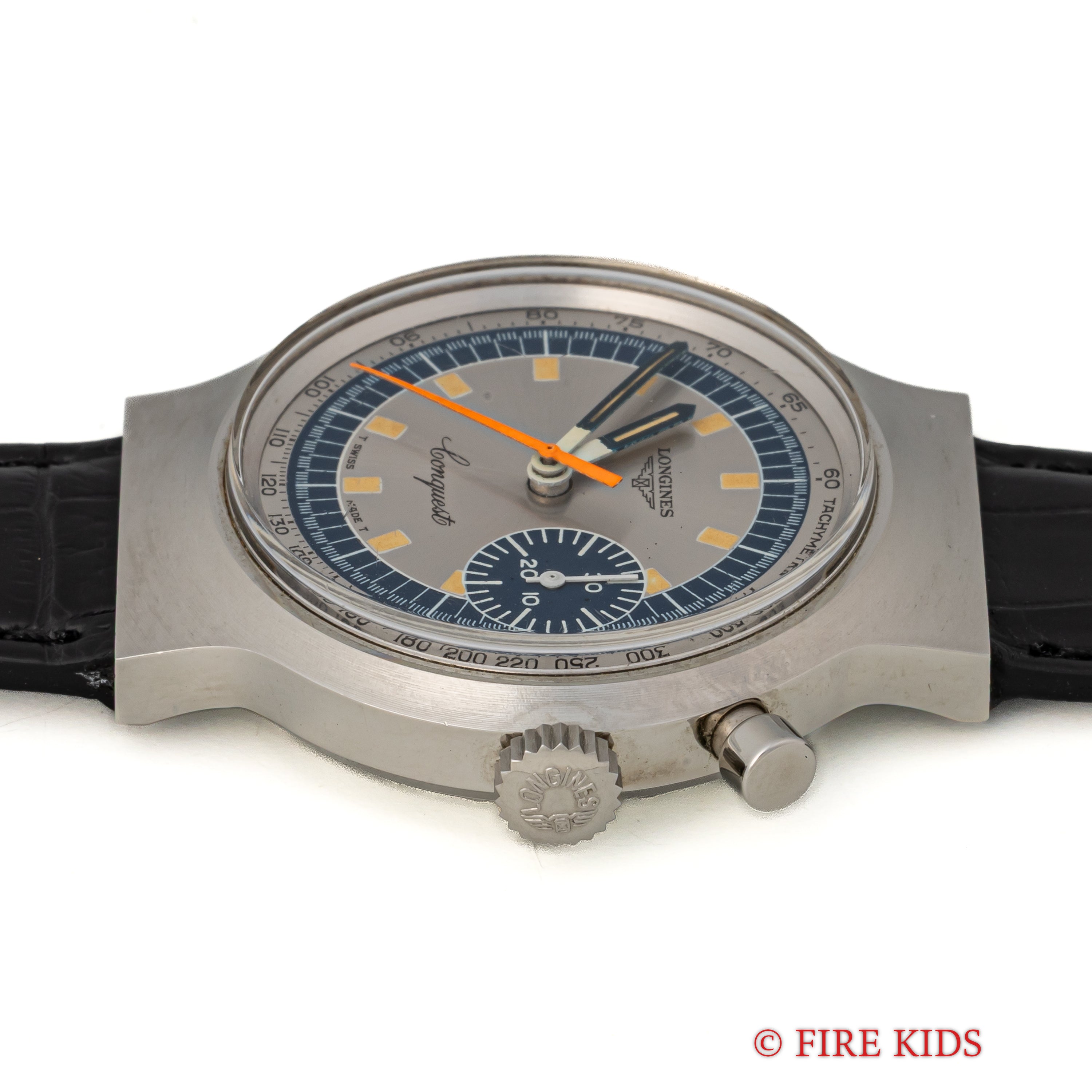 ロンジン コンクエスト 1972年製 ミュンヘンオリンピック記念モデル ワンプッシュクロノグラフ 純正尾錠