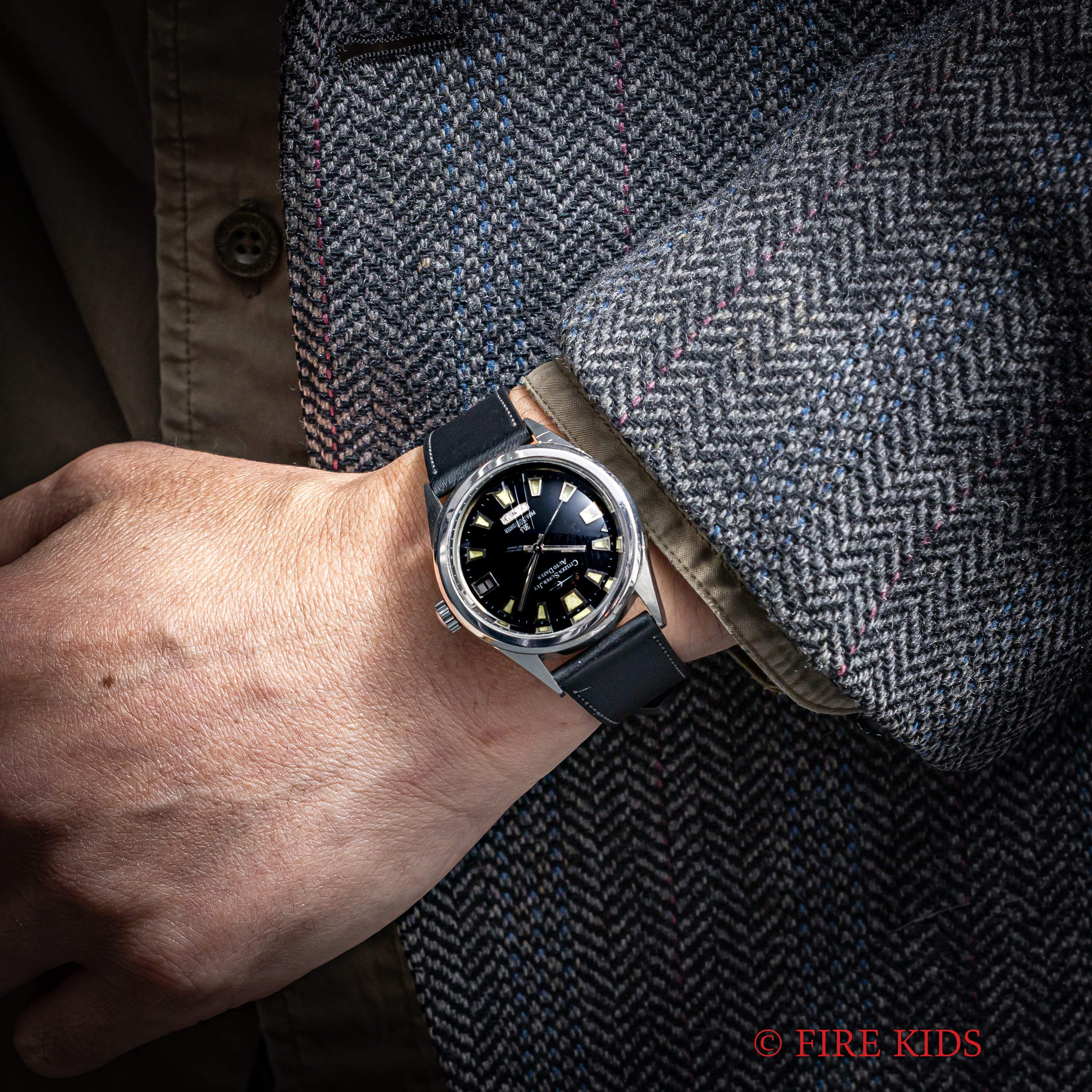 シチズン スーパージェット オートデーター 150mダイバー 1966年製 ブラックダイヤル