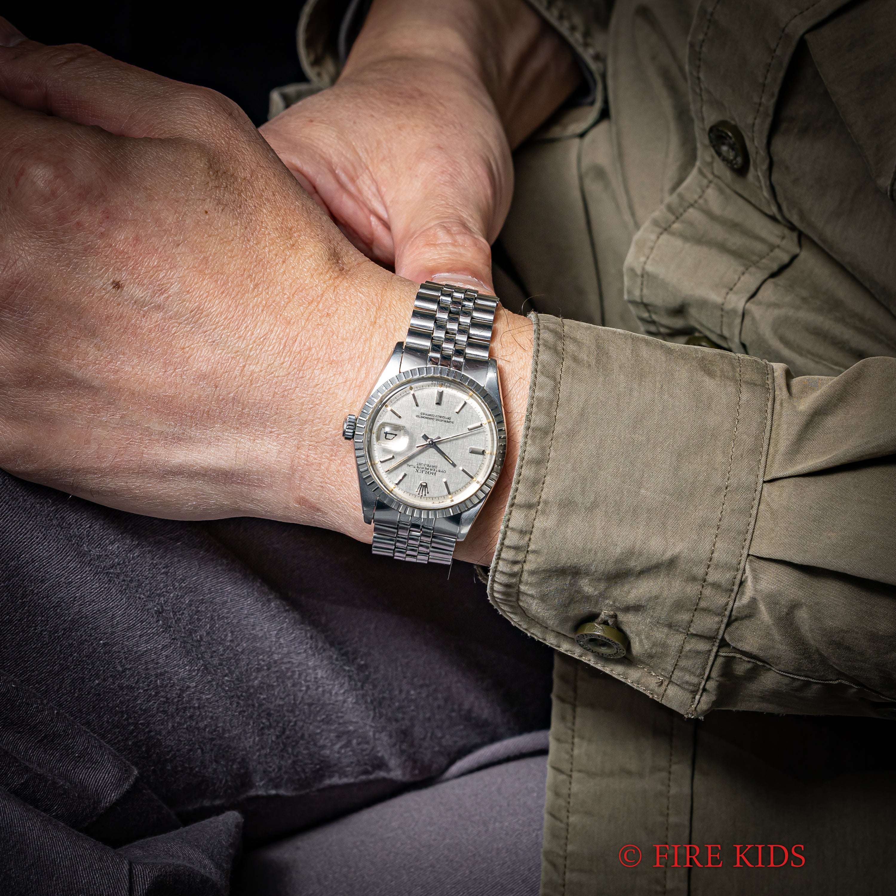 ロレックス 1971年製 デイトジャスト36 Ref.1603 リネンダイヤル 純正ジュビリーブレス