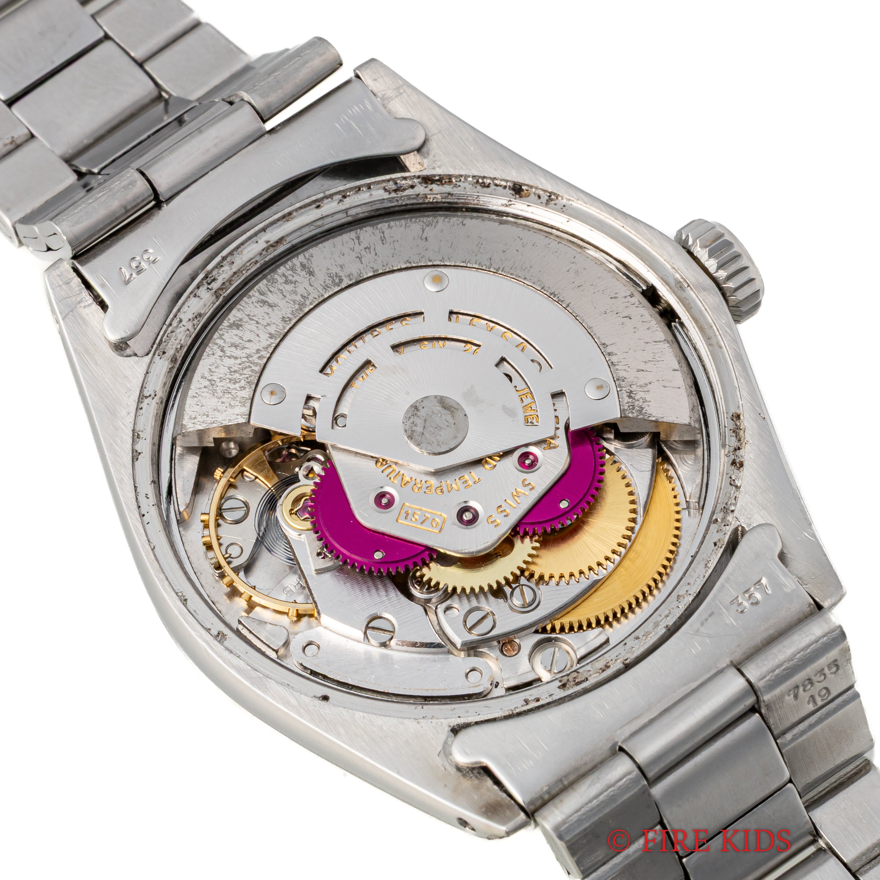 ロレックス 1970年製 オイスターパーペチュアルデイト Ref.1500 シルバーダイヤル 夜光無し