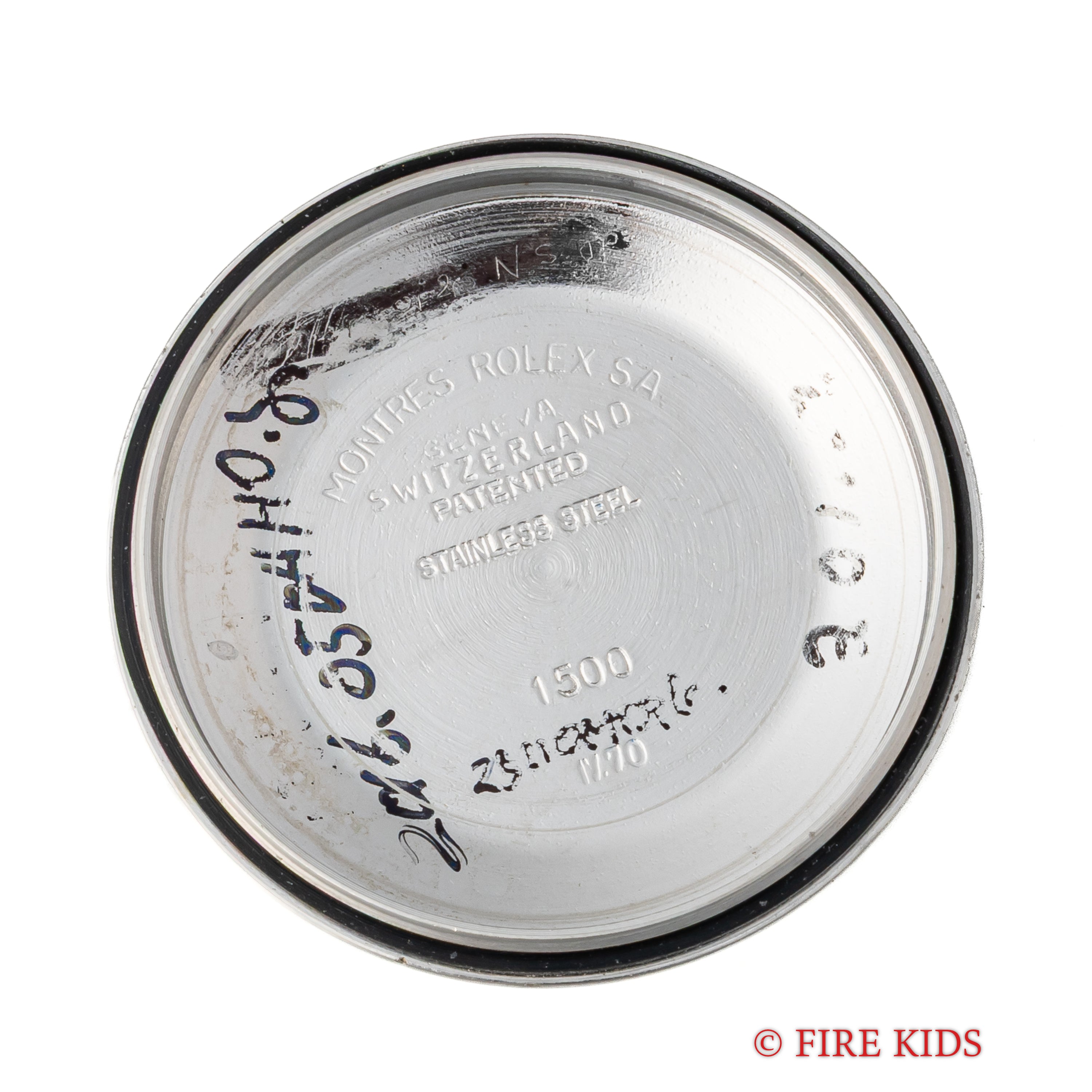 ロレックス 1970年製 オイスターパーペチュアルデイト Ref.1500 シルバーダイヤル 夜光無し