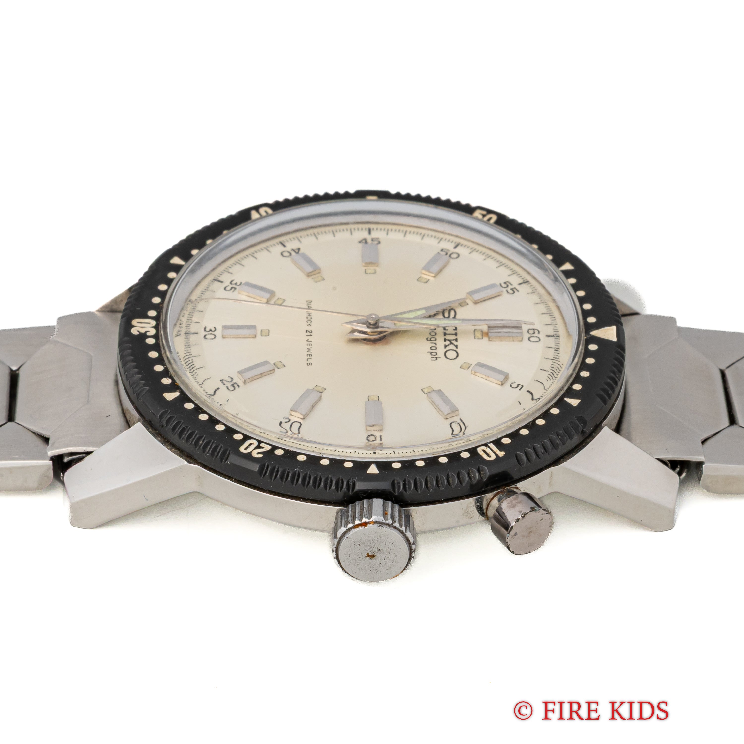 セイコー ワンプッシュクロノグラフ 1964年製 Ref.45899 聖火マーク プラベゼル 純正ブレス付き