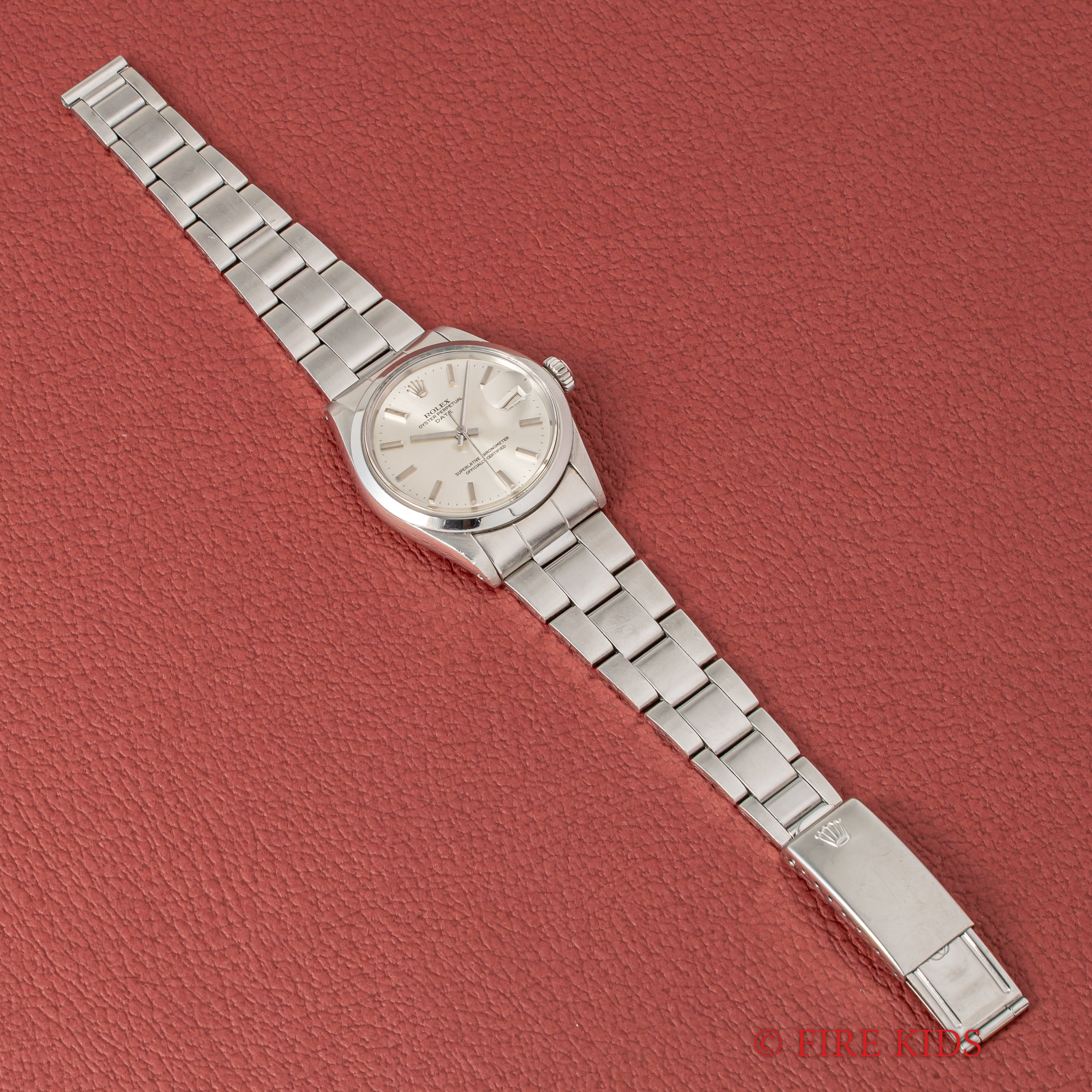 ロレックス 1970年製 オイスターパーペチュアルデイト Ref.1500 シルバーダイヤル 夜光無し