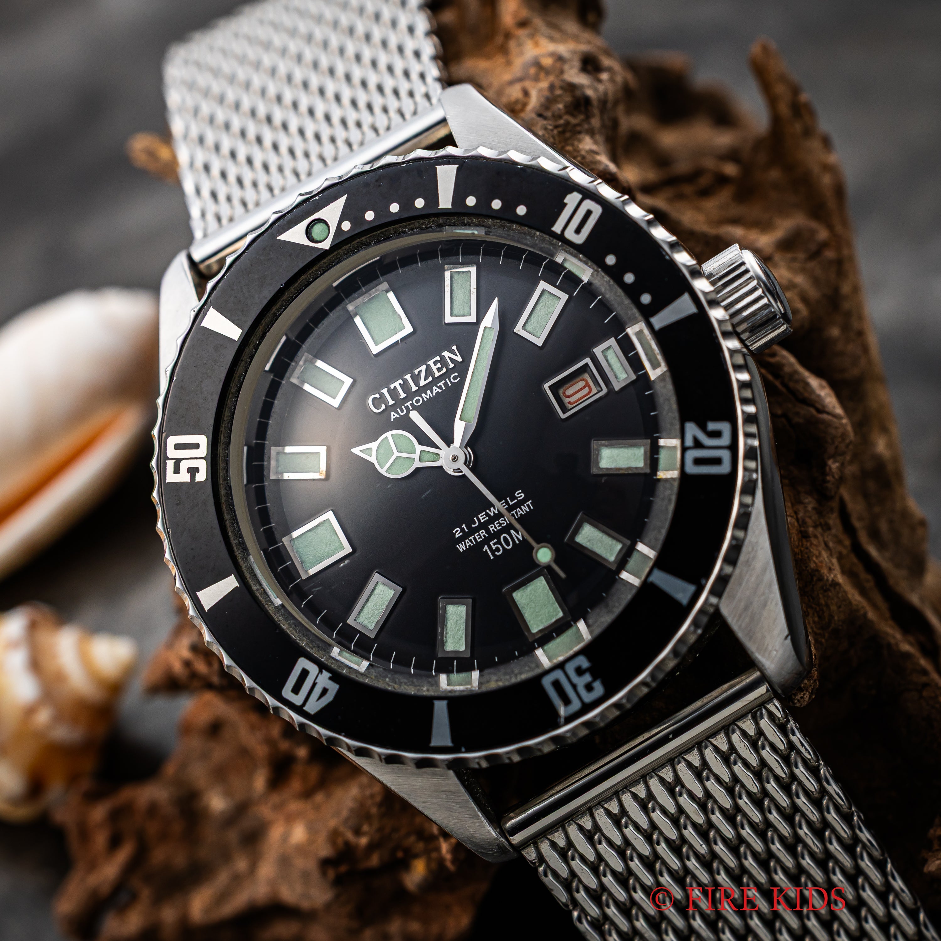 シチズン 150m チャレンジダイバー 1976年製 赤カレンダー 4‐600851Y