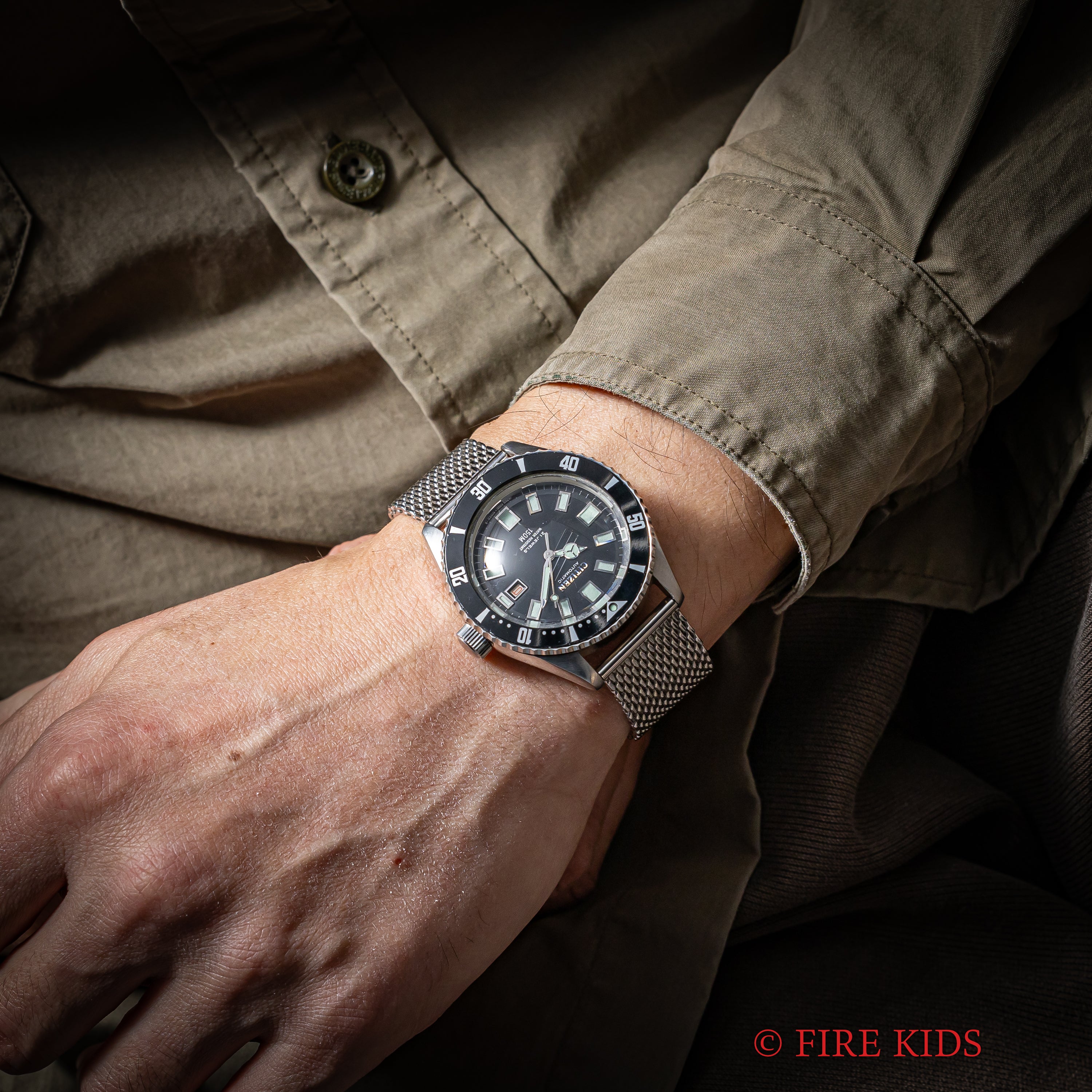 シチズン 150m チャレンジダイバー 1976年製 赤カレンダー 4‐600851Y