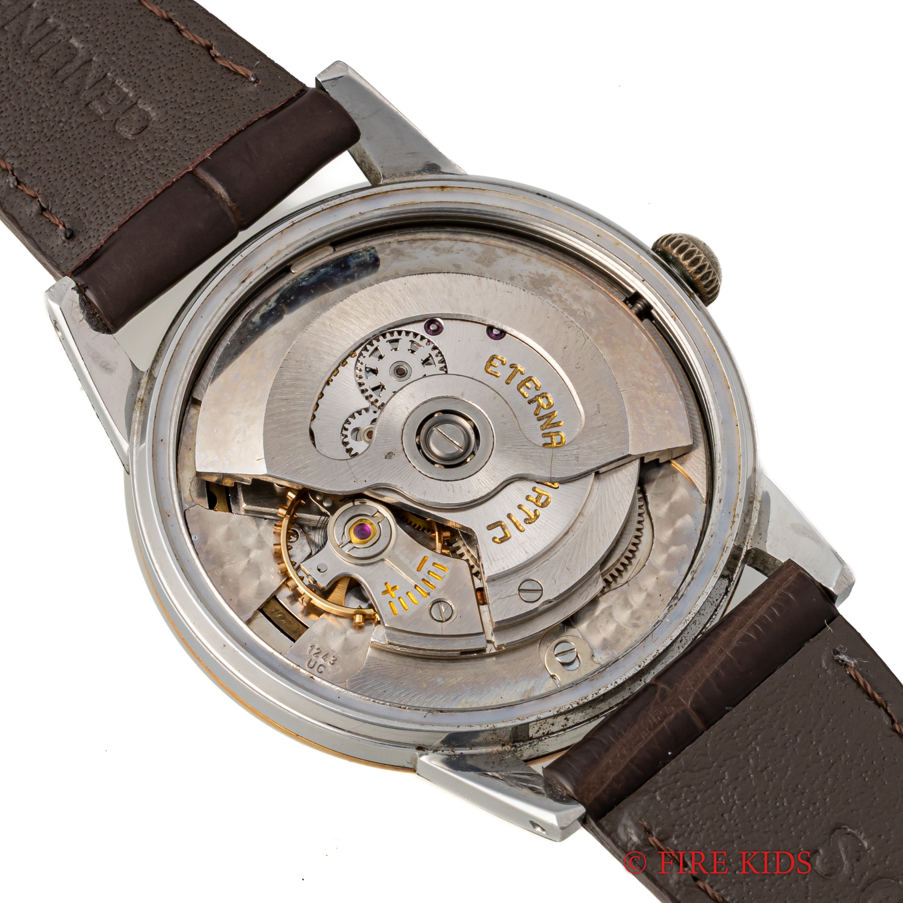 エテルナ マチック 1950年代製 ブラックミラーダイヤル トップゴールドケース 自動巻 cal.1243US